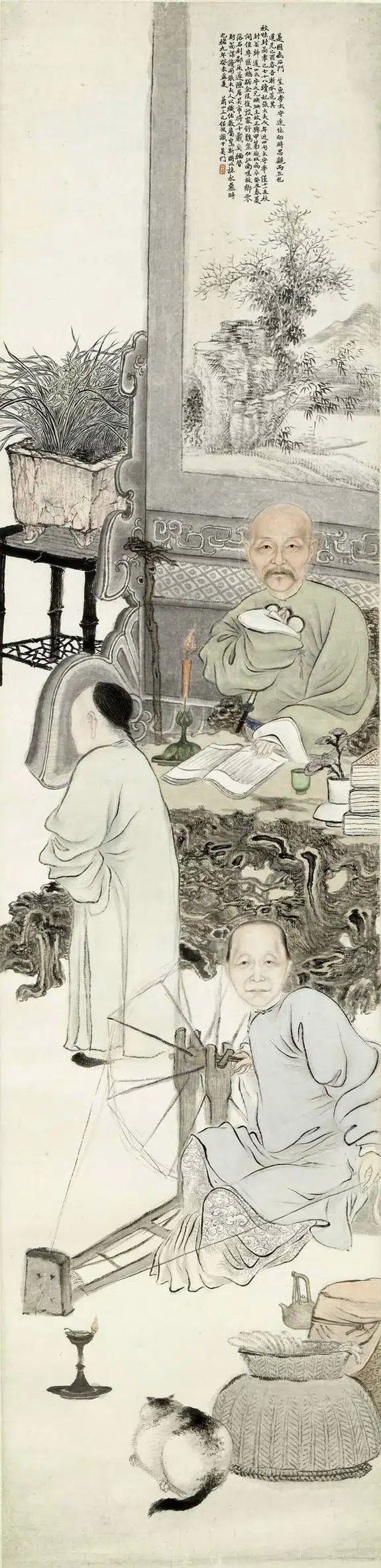 清代【任预】《人物屏》 第4张