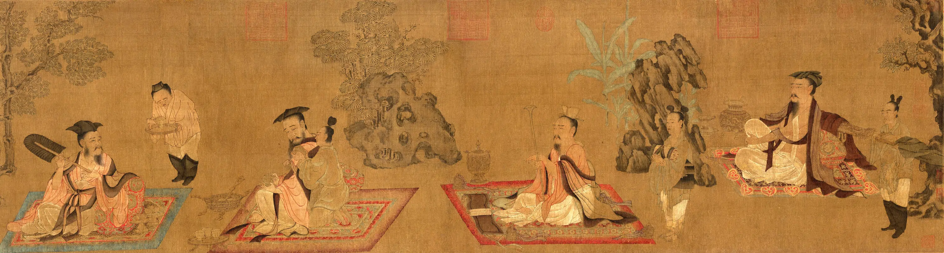 唐朝【孙位】《高逸图卷》