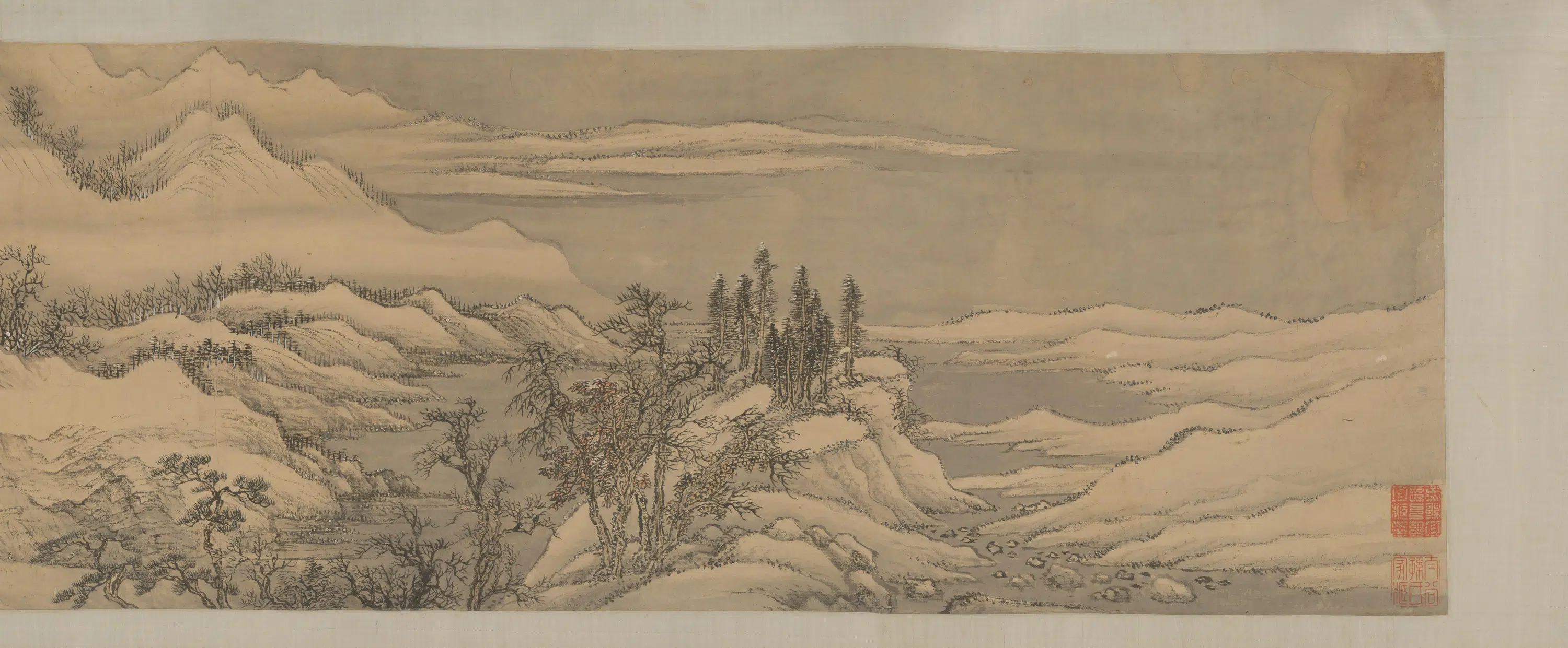 清代【王翚】《邗江雪意图卷》 第8张