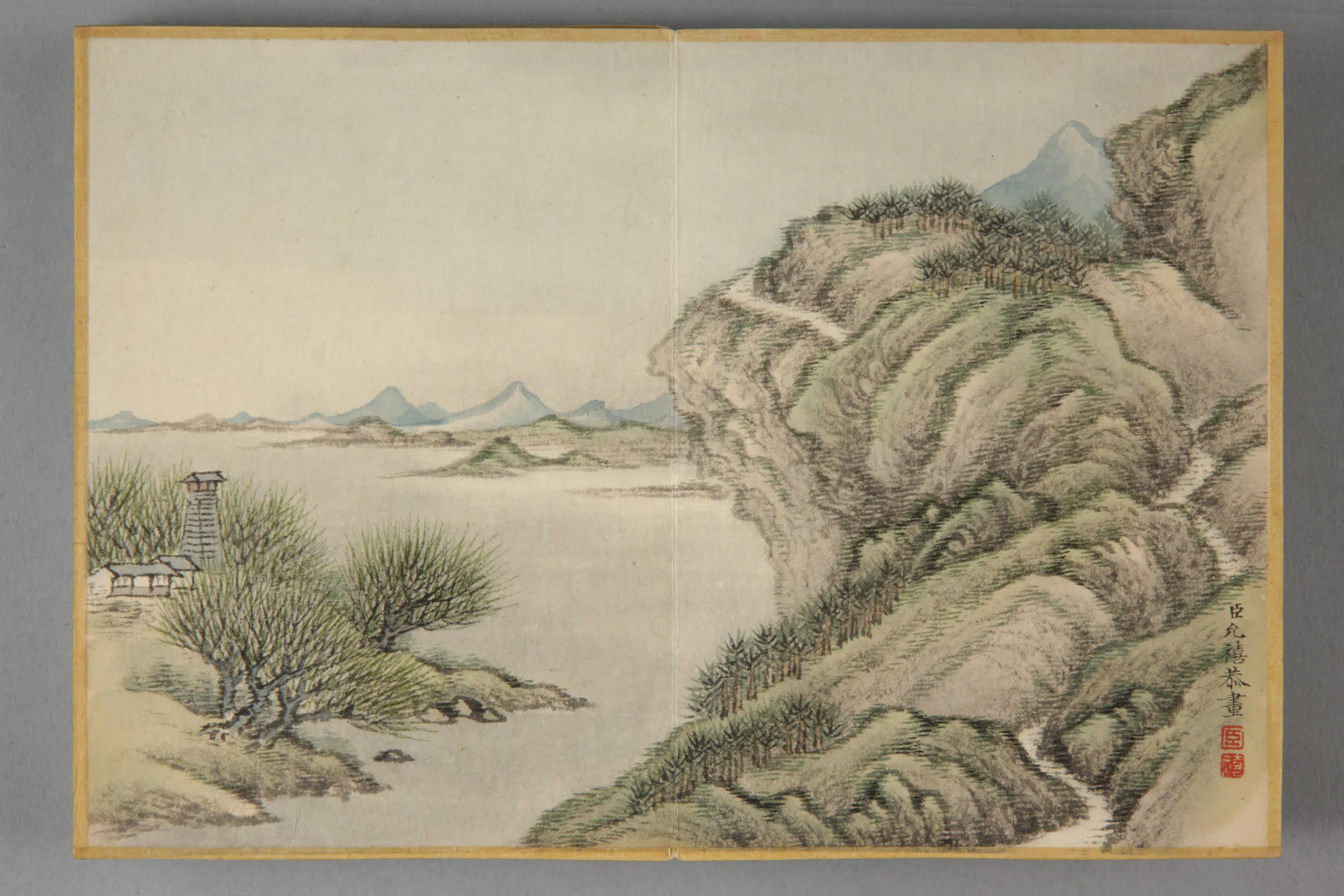 清代【爱新觉罗·允禧】《山水册(12开)》 第8张 清代【爱新觉罗·允禧】《山水册(12开)》 第8张