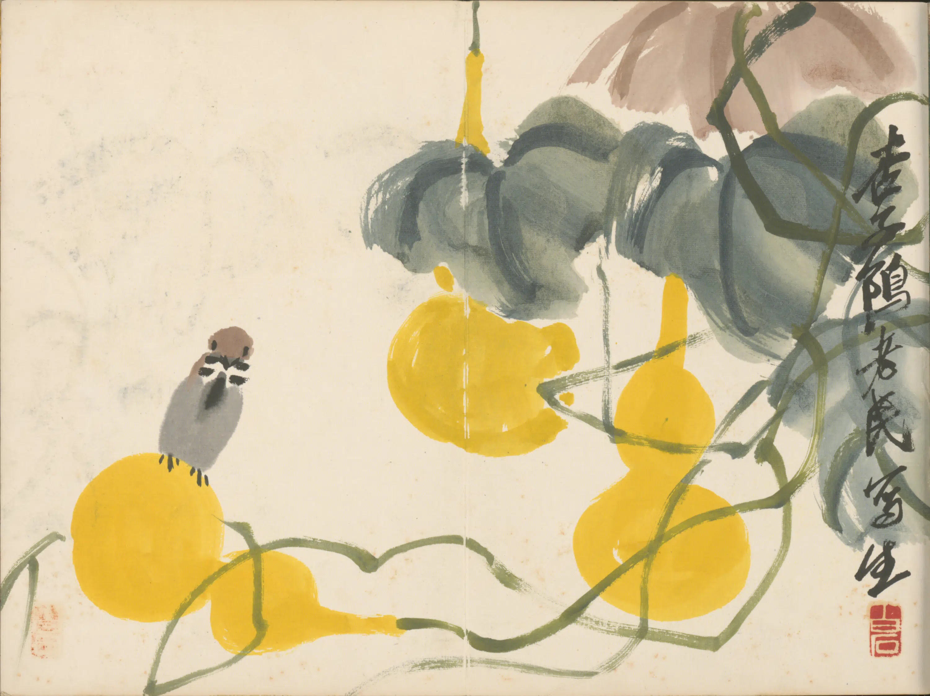 近现代【齐白石】《花鸟册》 第10张 近现代【齐白石】《花鸟册》 第10张
