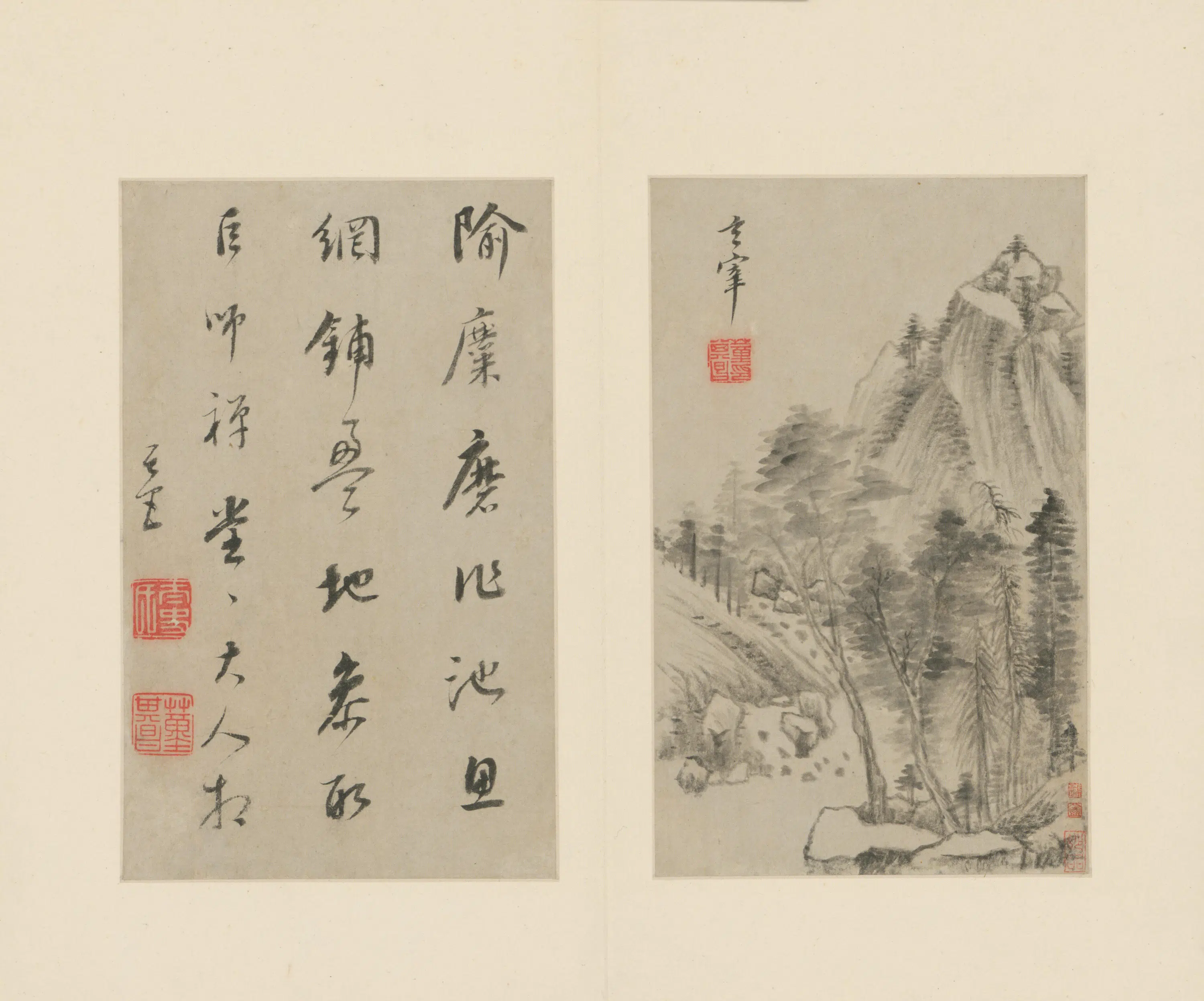 明朝【董其昌】《山水画册（10开）》 第9张