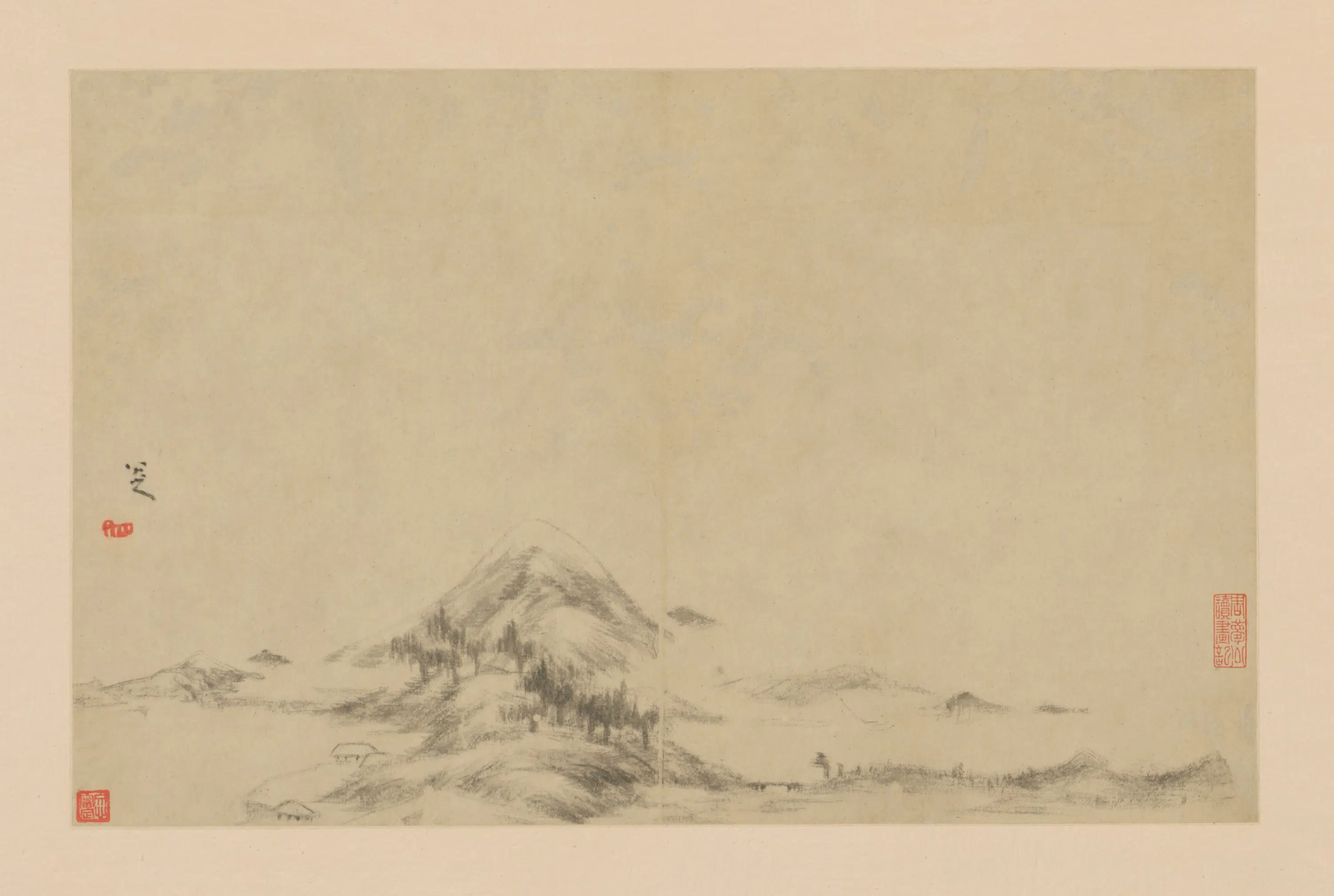 清代【朱耷】《山水册(10开)》 第9张 清代【朱耷】《山水册(10开)》 第9张