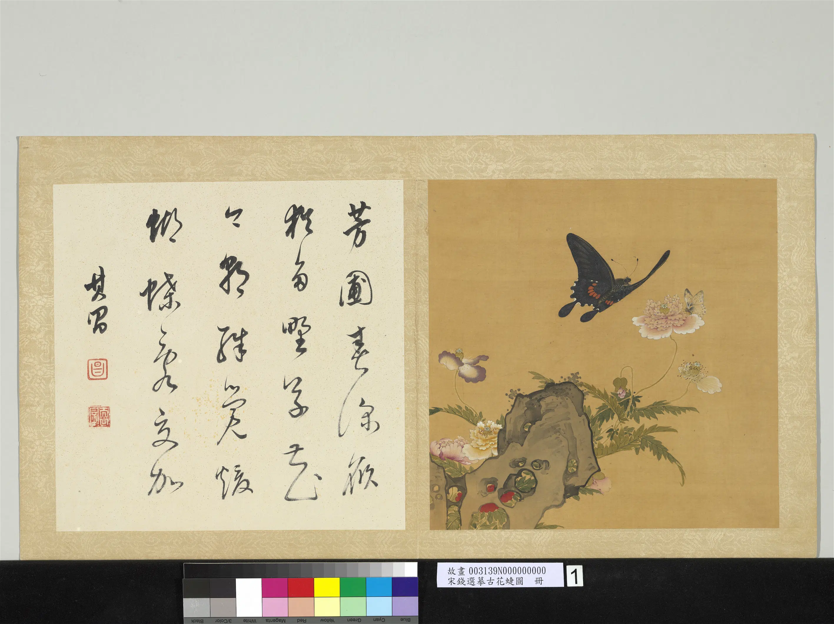 宋-元朝【钱选】《摹古花蜨图册》 第11张 宋-元朝【钱选】《摹古花蜨图册》 第11张