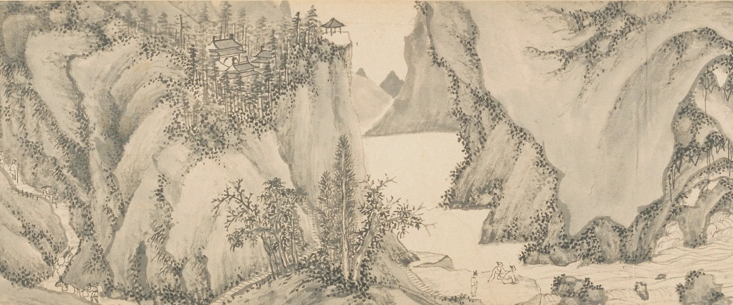 明朝【钱穀(谷)】《溪山深秀图卷》 第3张 明朝【钱穀(谷)】《溪山深秀图卷》 第3张