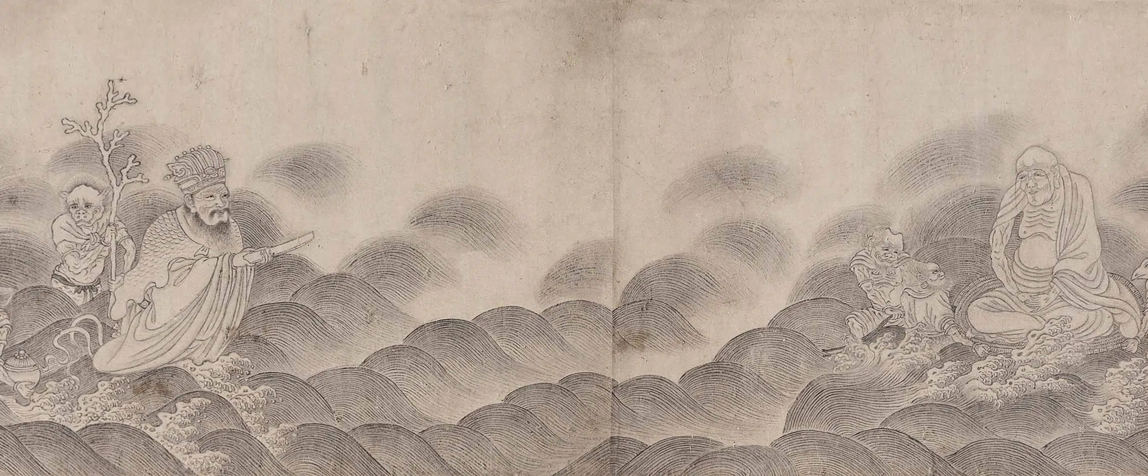 明朝【叶绿】《白描罗汉卷》 第2张 明朝【叶绿】《白描罗汉卷》 第2张