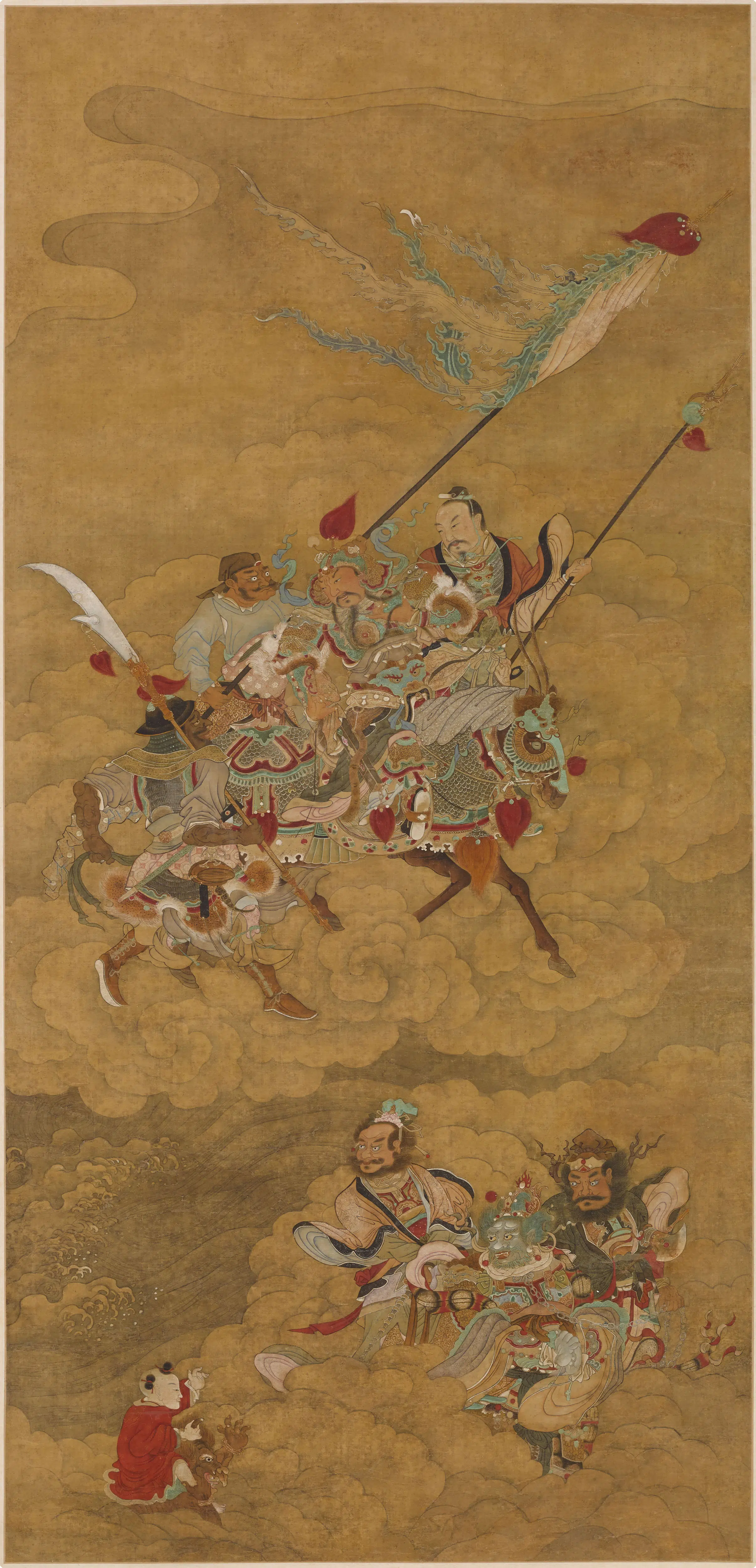 清代【佚名】《神像图轴》