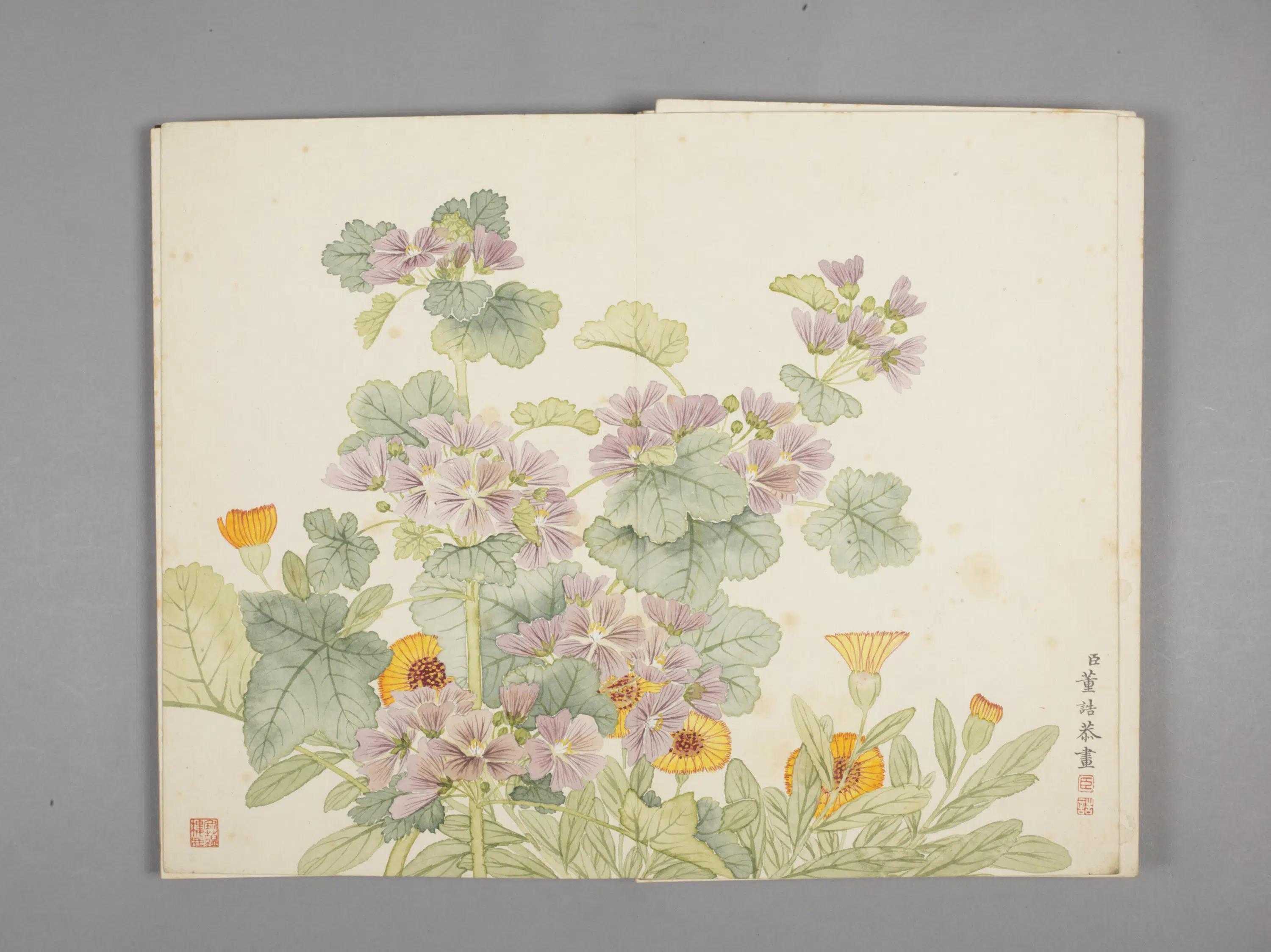清代【董诰】《绚锦胪芳图册(10开)》 第2张 清代【董诰】《绚锦胪芳图册(10开)》 第2张