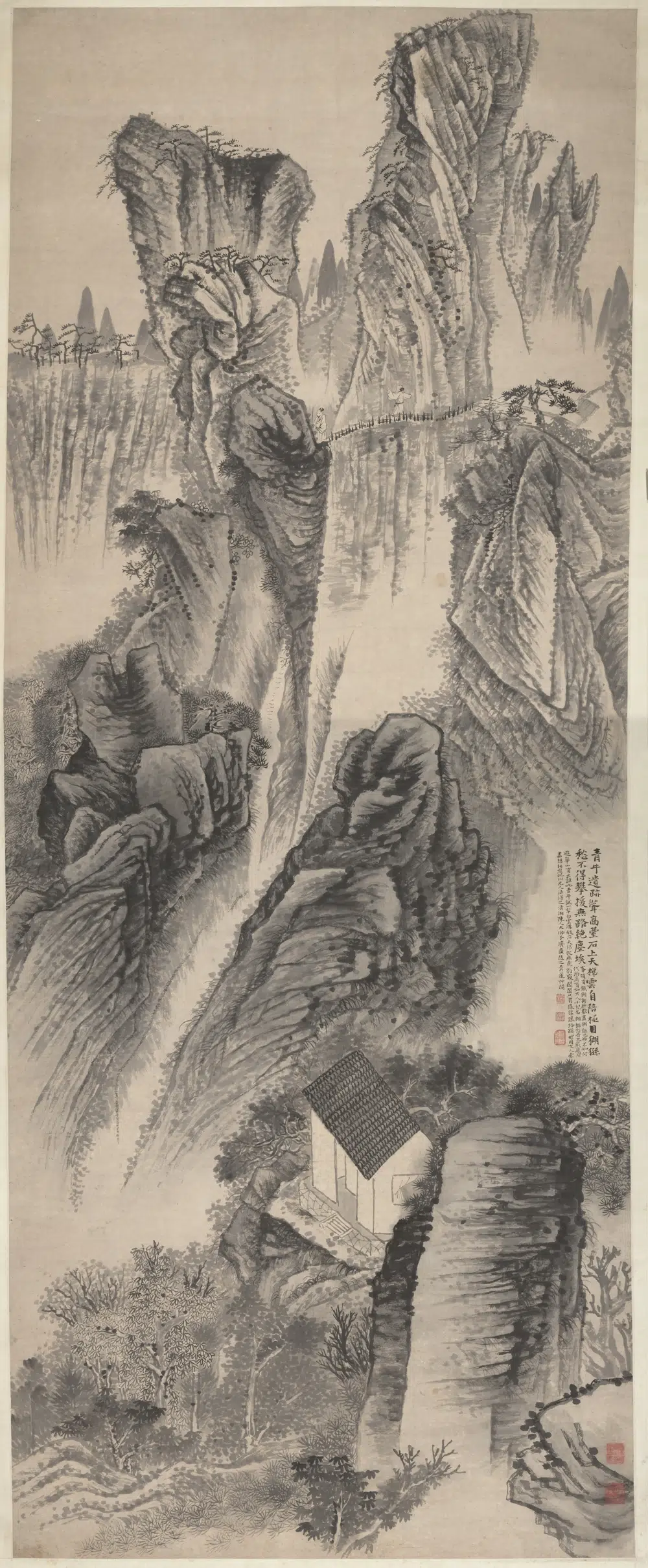 清代【石涛】《华山图轴》