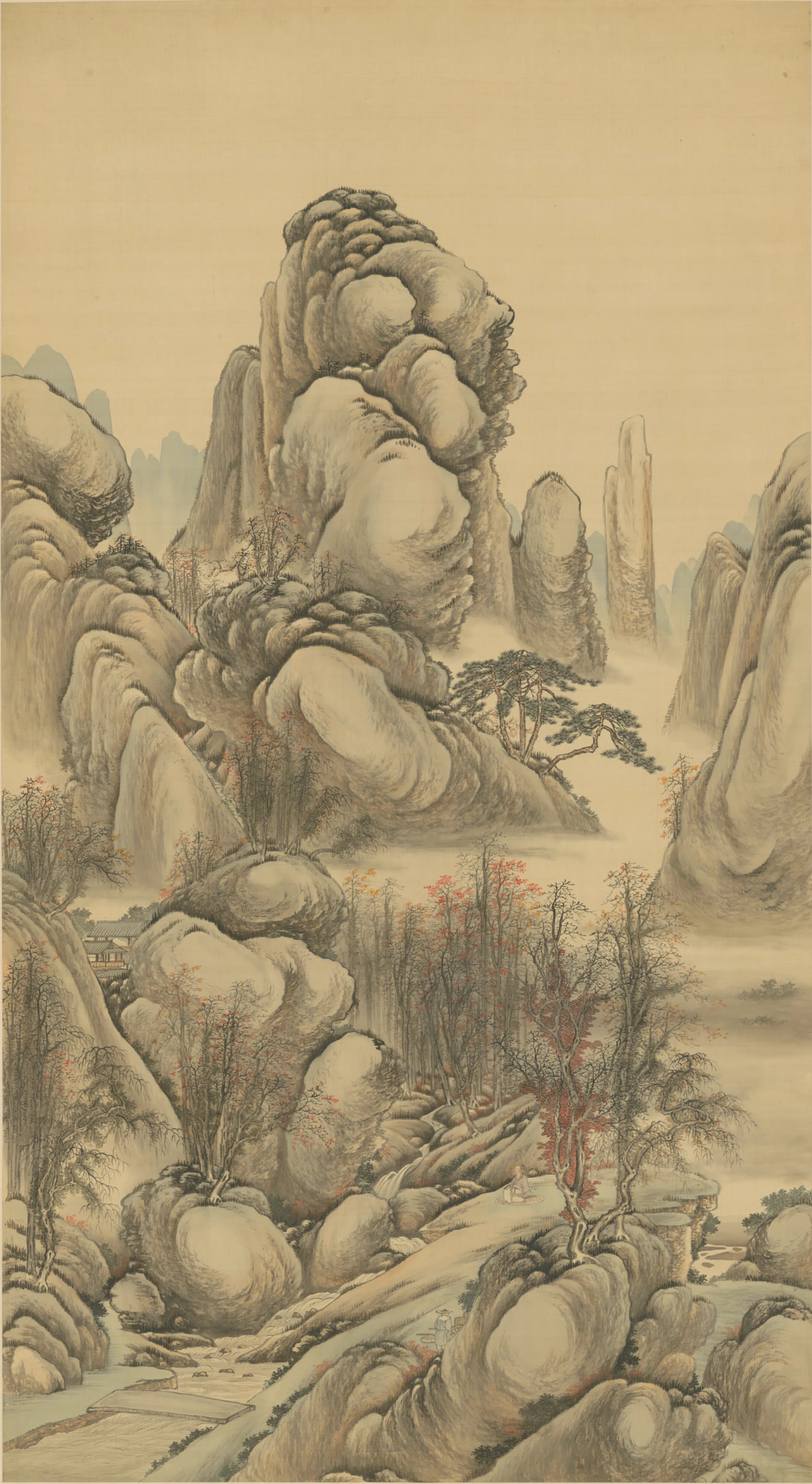 清代【爱新觉罗胤禛-清世宗雍正皇帝】《清人画行乐图轴（8开）》 第6张