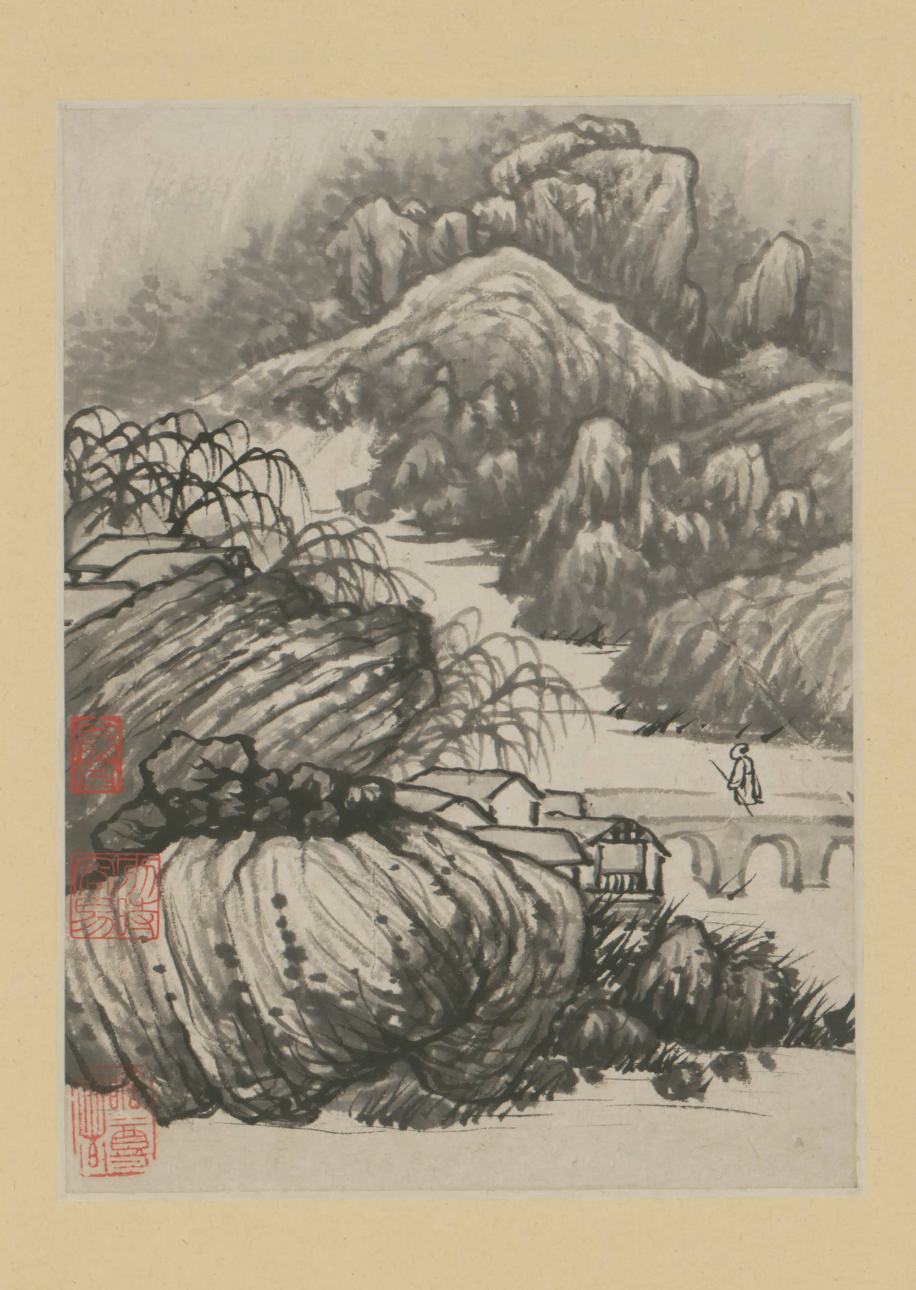 清代【原济】《金山龙游寺诗意册》 第9张 清代【原济】《金山龙游寺诗意册》 第9张
