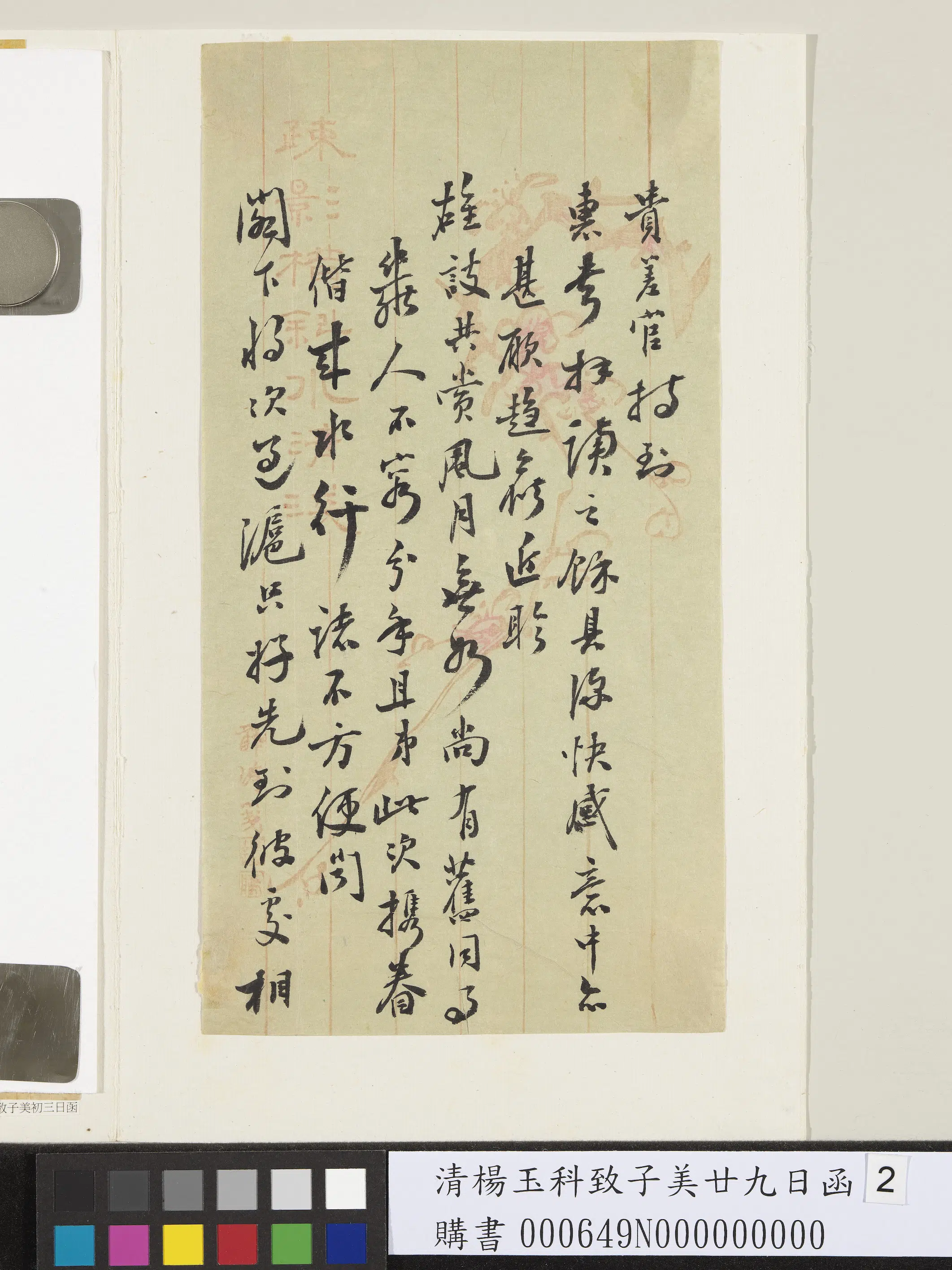 清代【杨玉科】《致子美廿九日函》 第2张 清代【杨玉科】《致子美廿九日函》 第2张