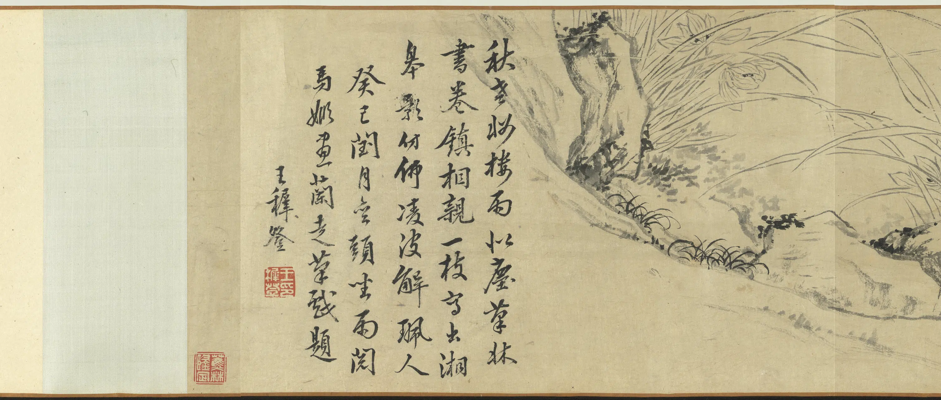 明朝【马守真马守贞(马湘兰)】《双钩兰卷》 第1张 明朝【马守真马守贞(马湘兰)】《双钩兰卷》 第1张