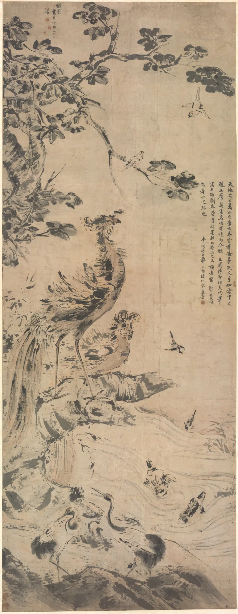 清代【高其佩】《梧凤图轴》