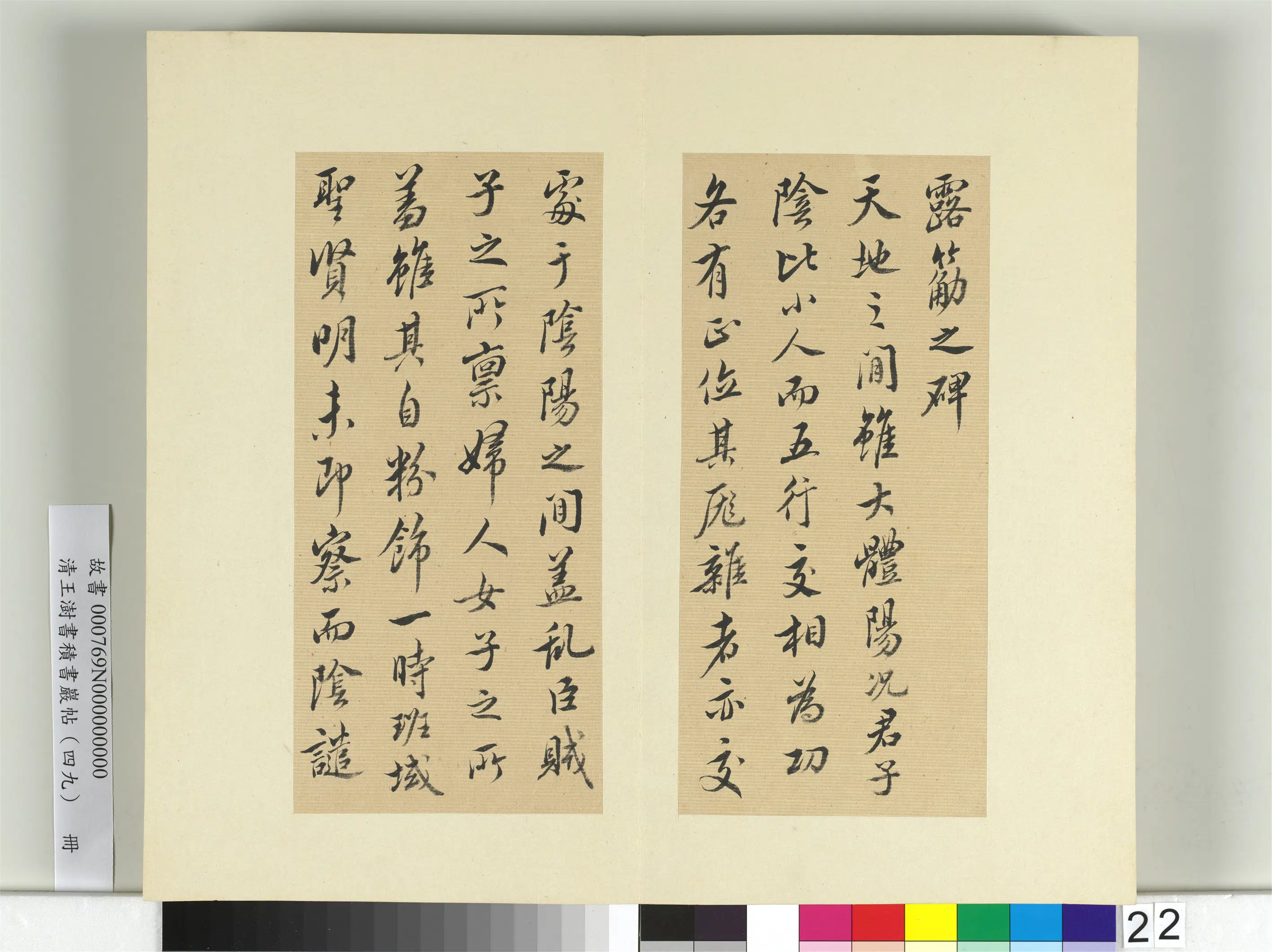 清代【王澍】《书积书岩帖（四十九）册-临米芾露筋之碑》