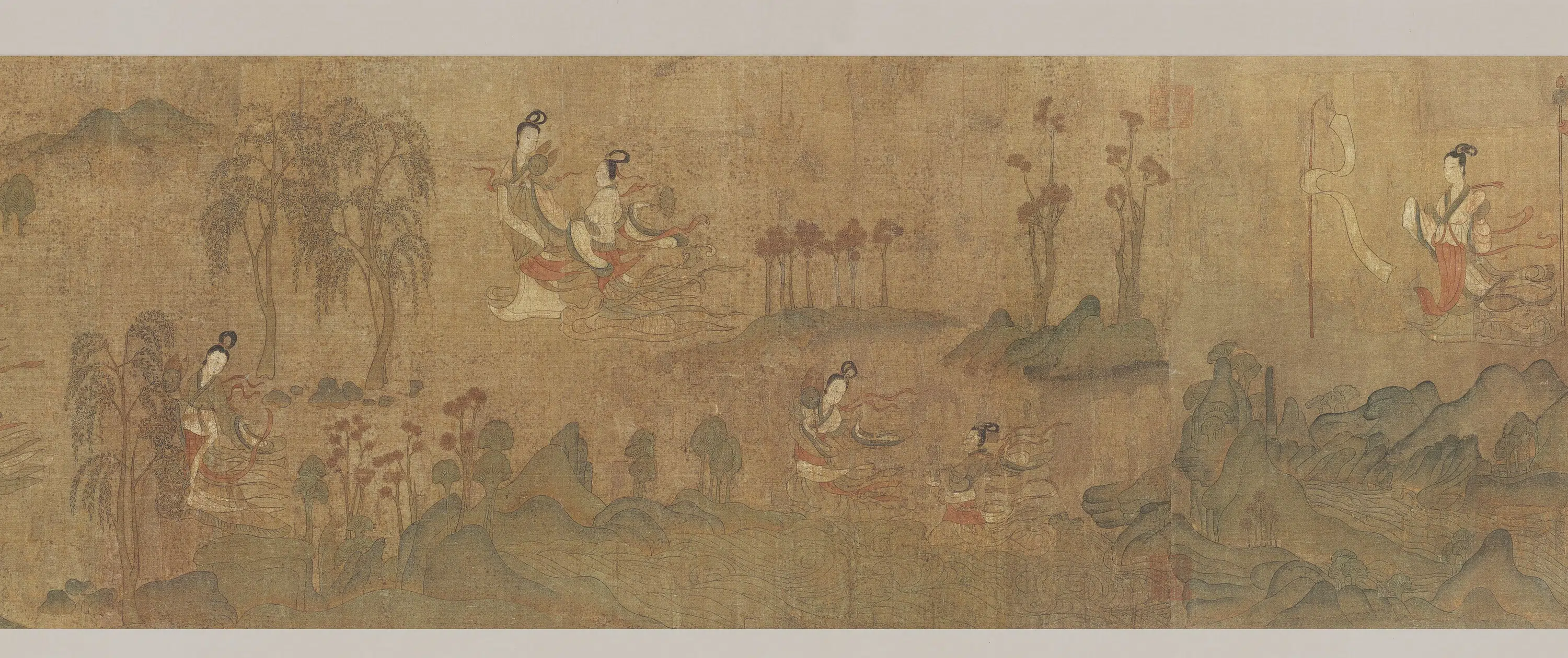 东晋【顾恺之】《摹洛神赋图全卷（第一卷）》 第4张