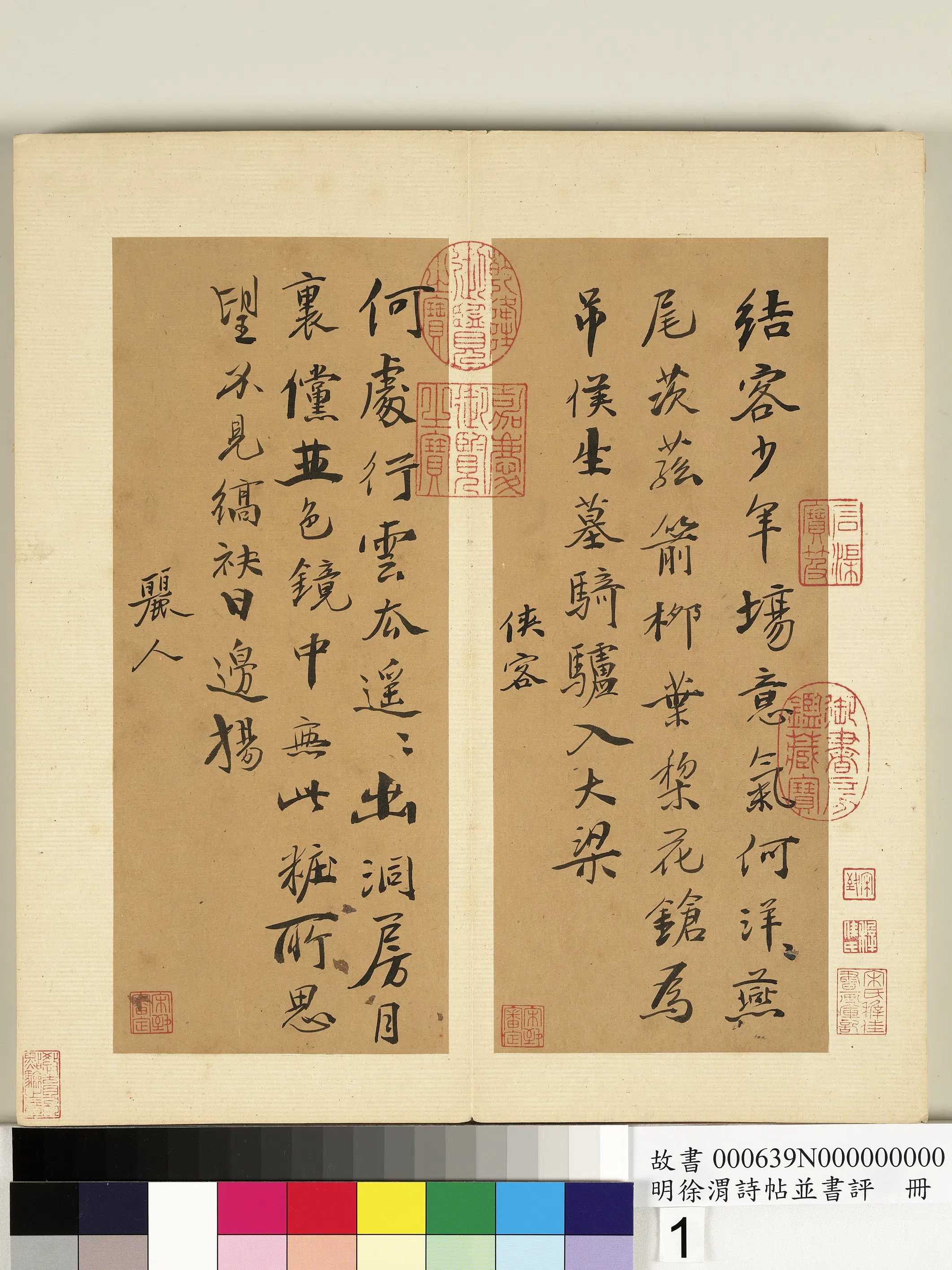 明朝【徐渭】《诗帖并书评册》