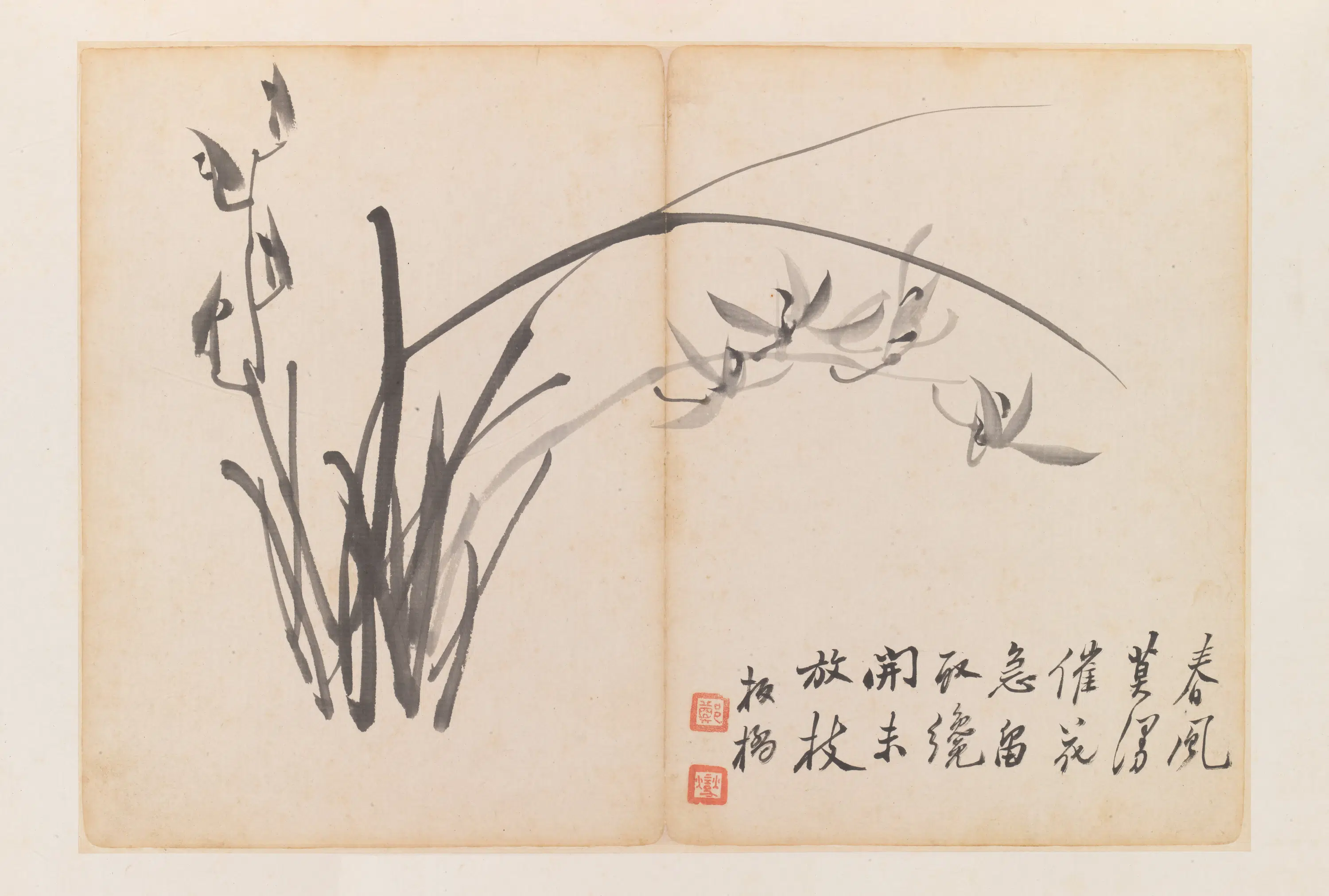 清代【郑板桥（郑燮）】《兰竹图册》