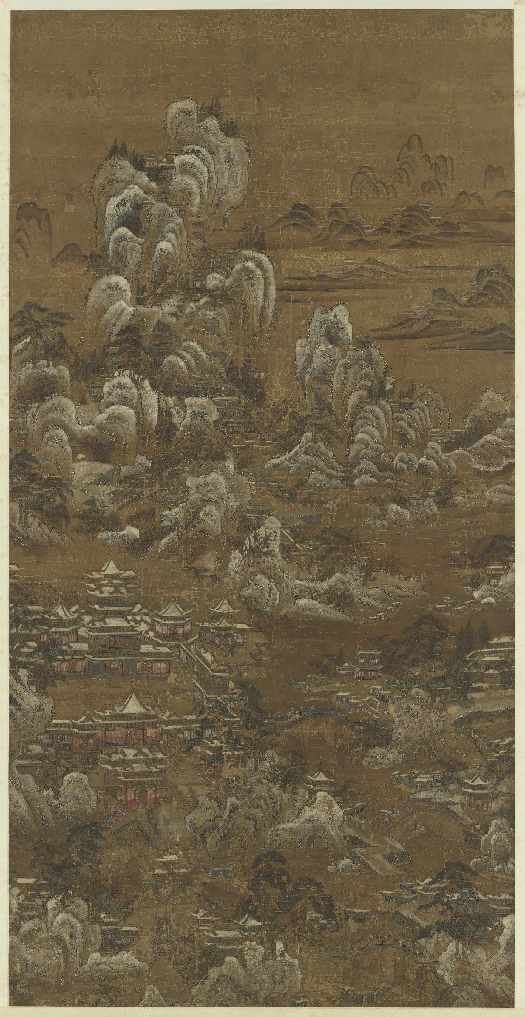 《院本山水楼阁图轴》