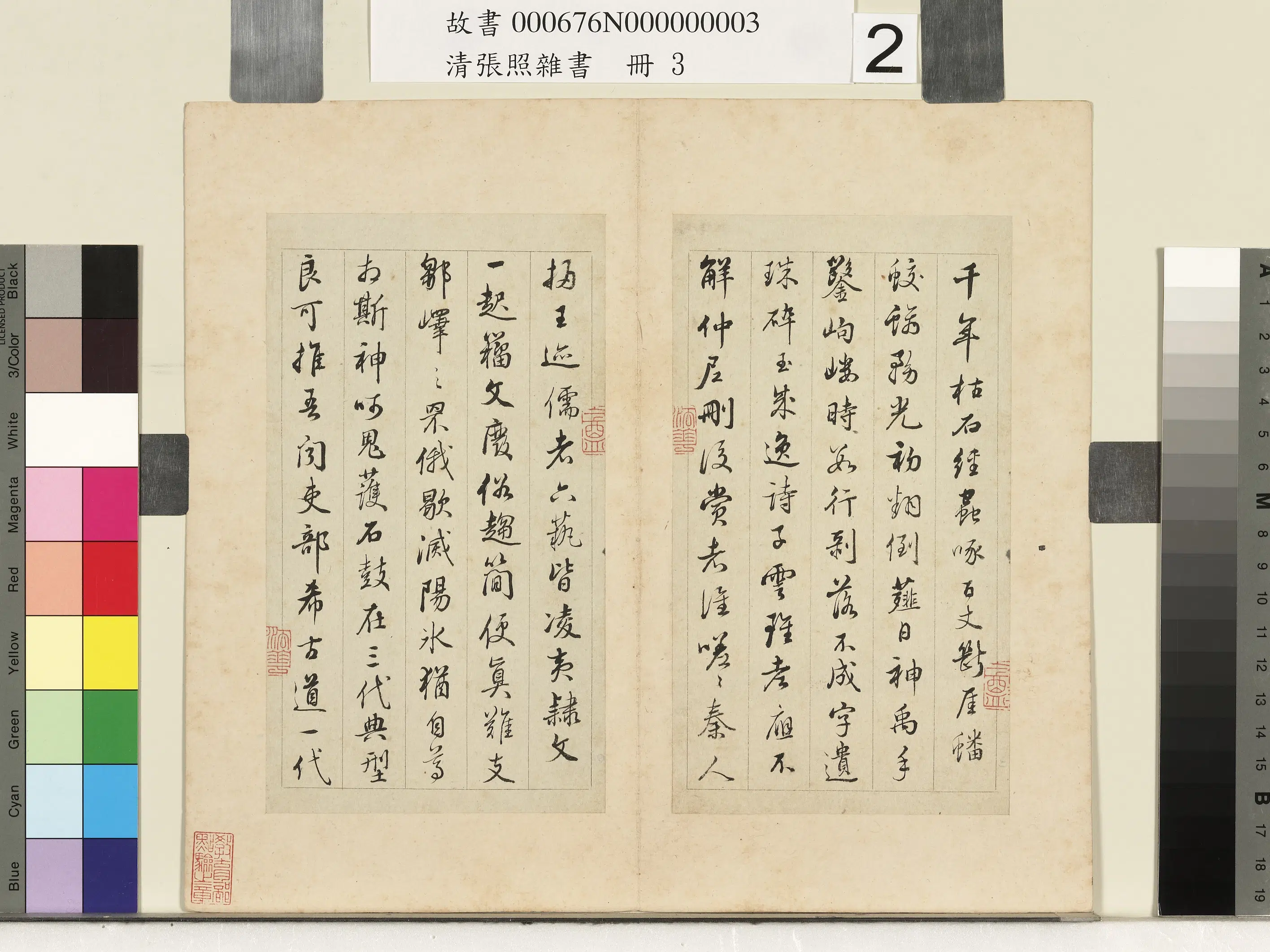 清代【张照】《杂书册-石鼓歌》 第2张