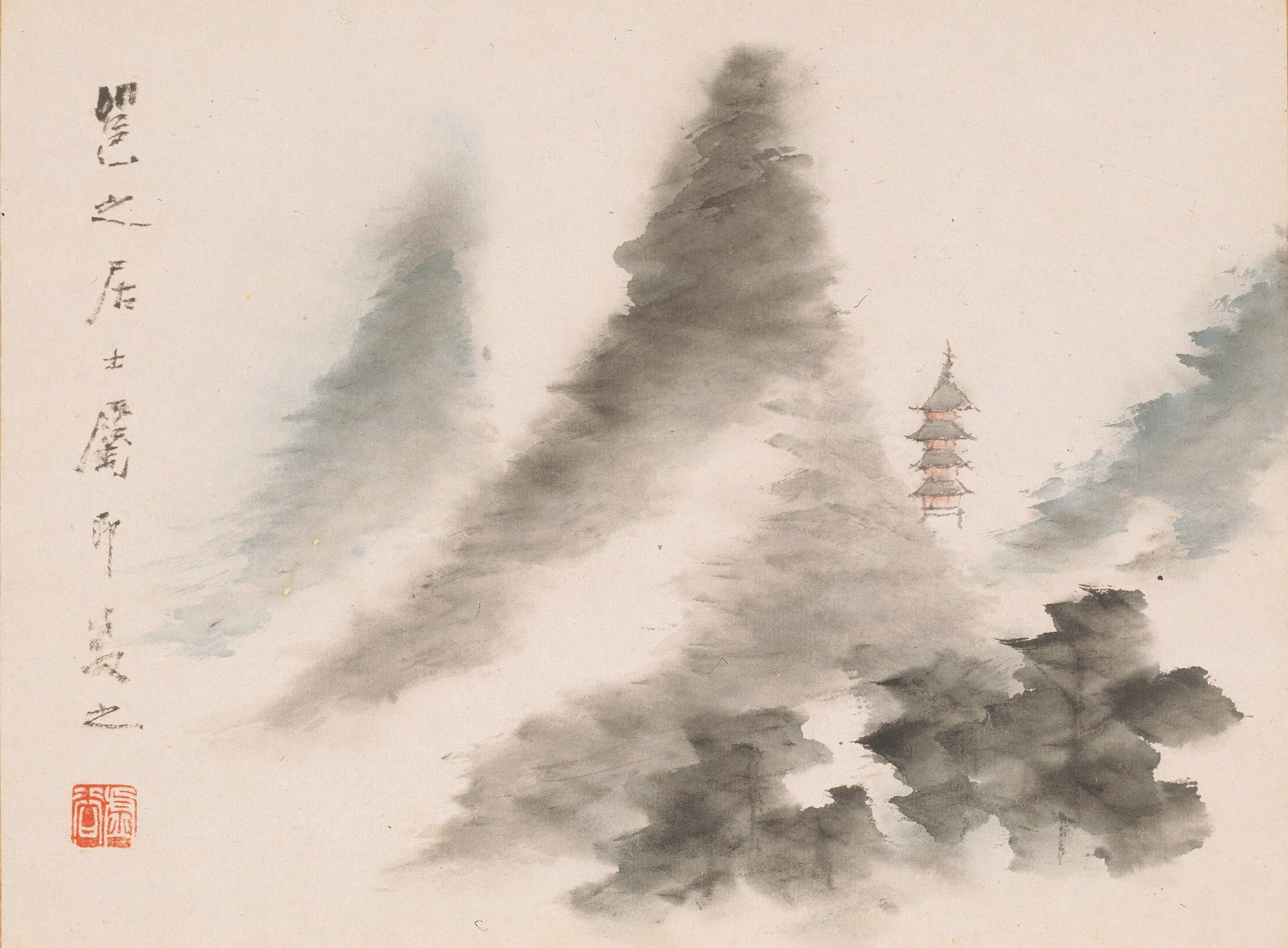 清代【虚谷】《山水册-2》 第5张