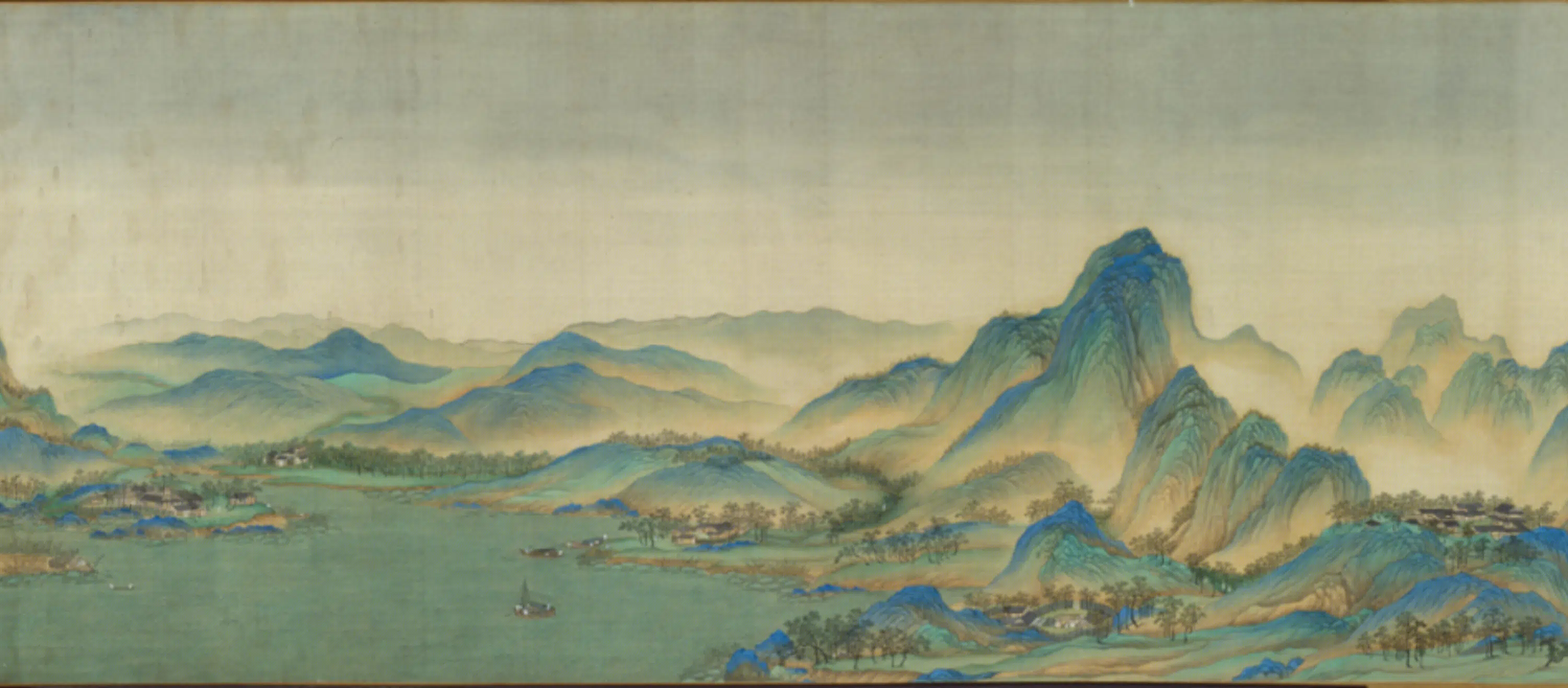 清代【方琮】《仿王希孟江山千里卷》 第4张