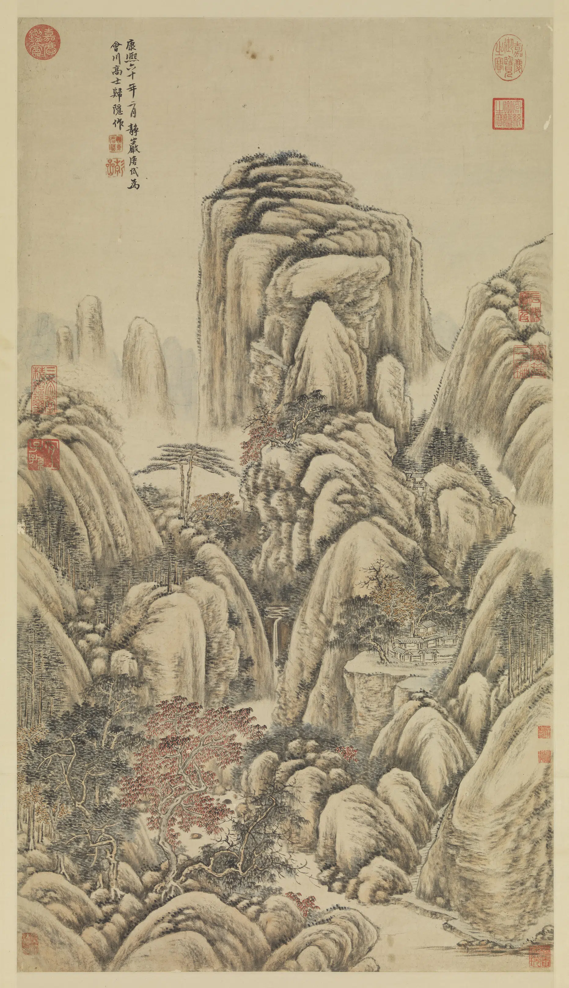 清代【唐岱】《画归隐图轴》
