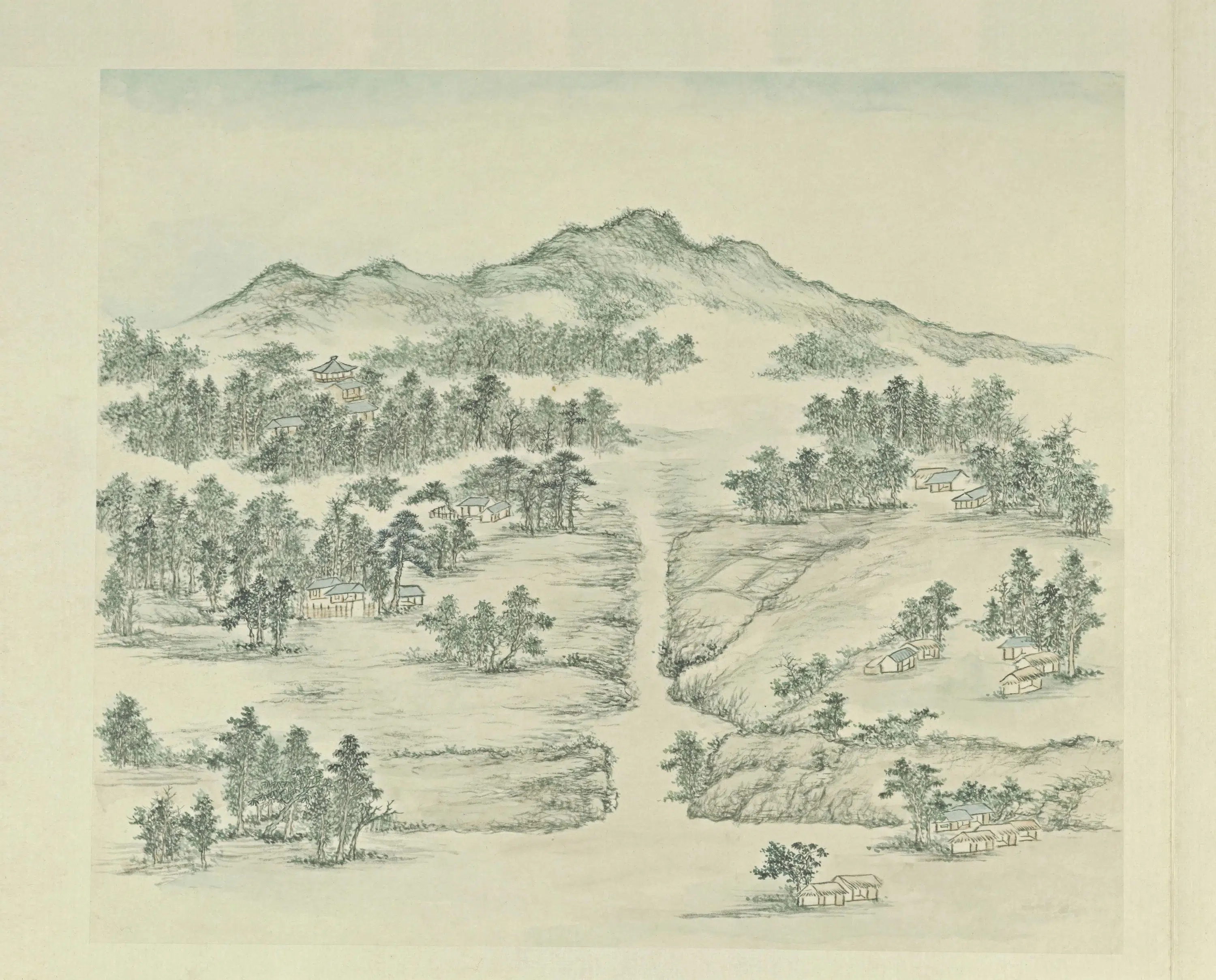清代【张若澄】《燕山八景图-八开（居庸叠翠）》 第4张