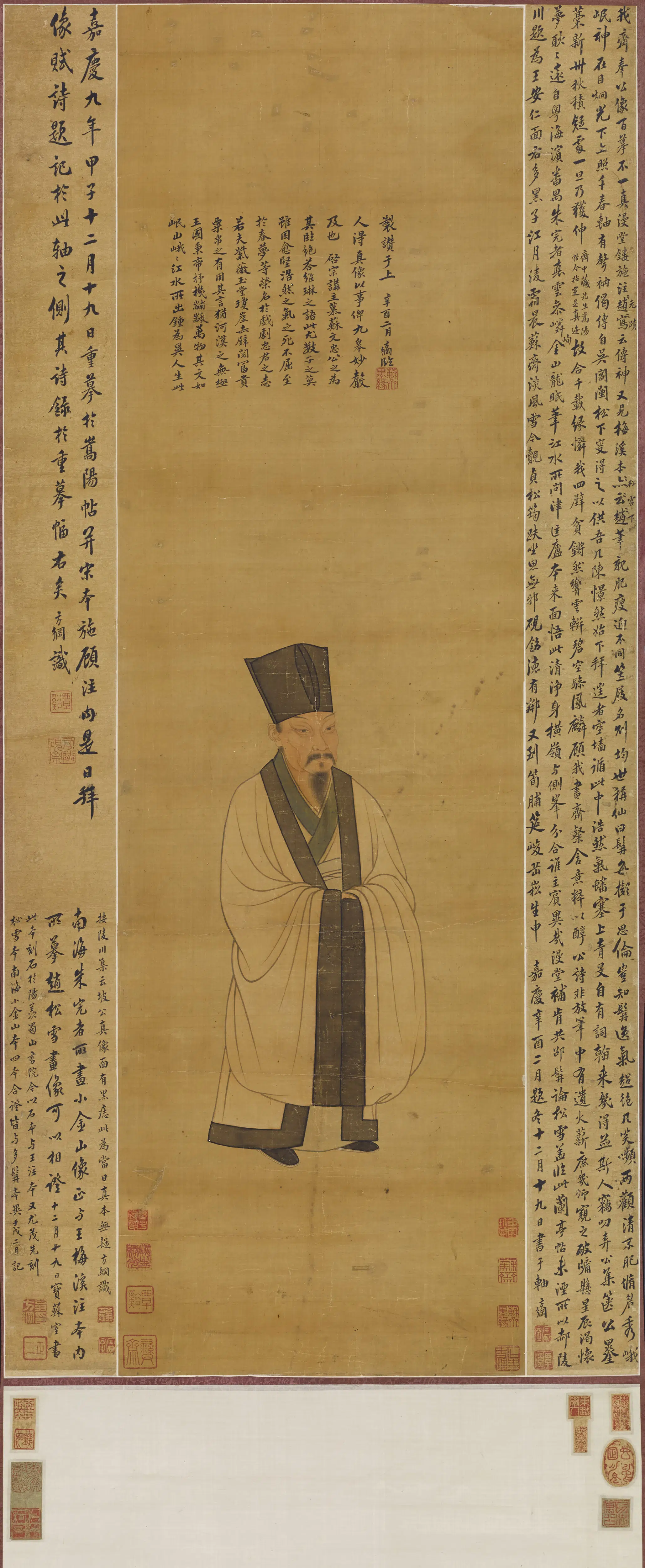 清代【翁方纲】《苏东坡像轴》