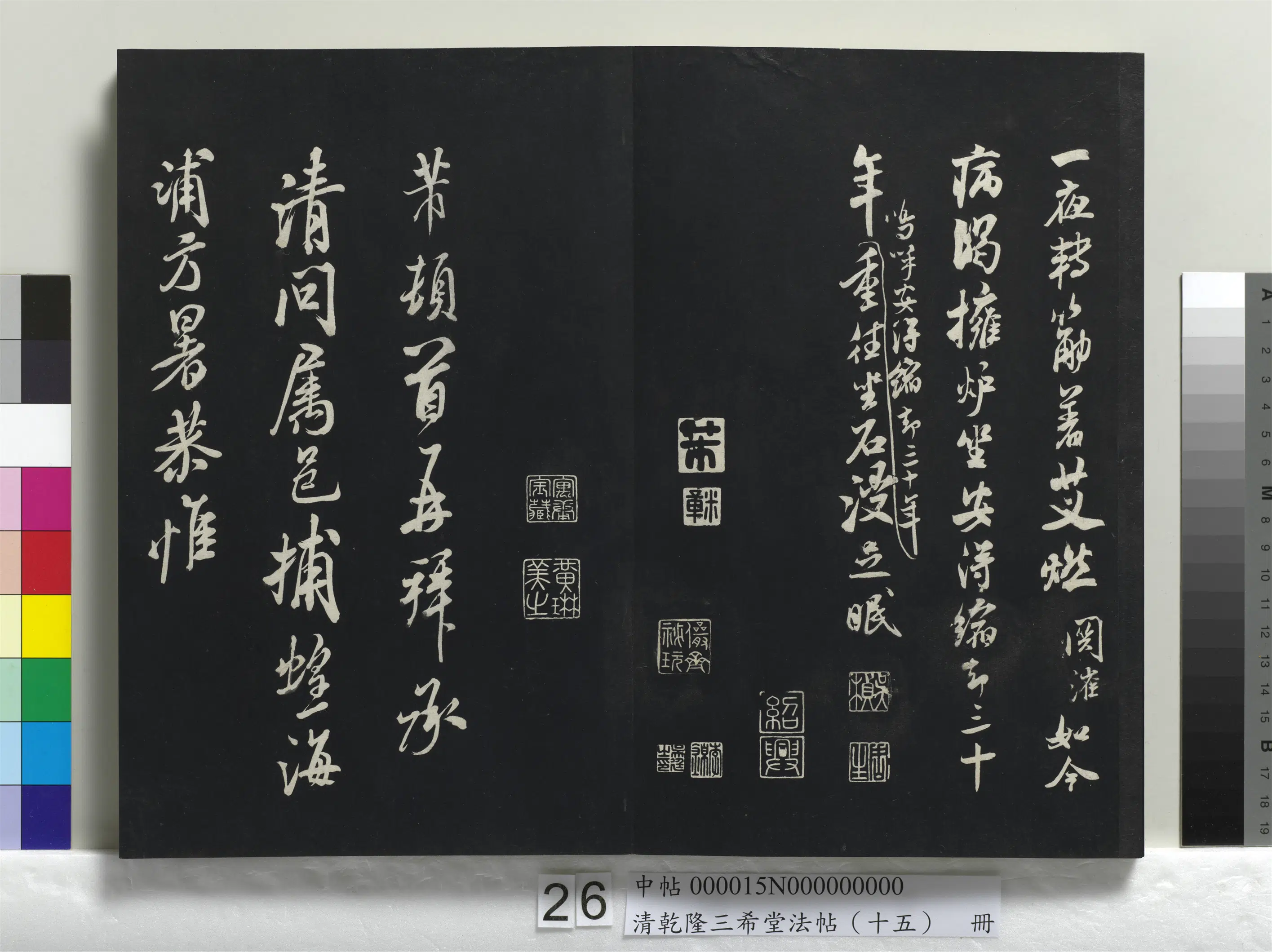 北宋【米芾】《乾隆三希堂法帖（十五）册-宋米芾书捕蝗帖》
