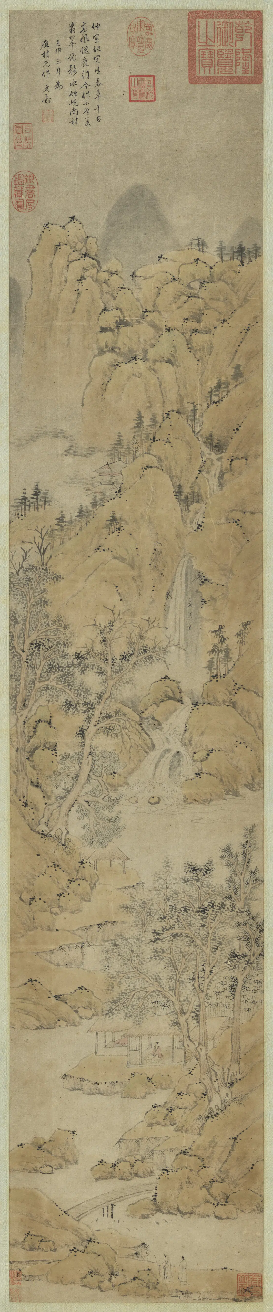 明朝【文嘉】《听泉图轴》