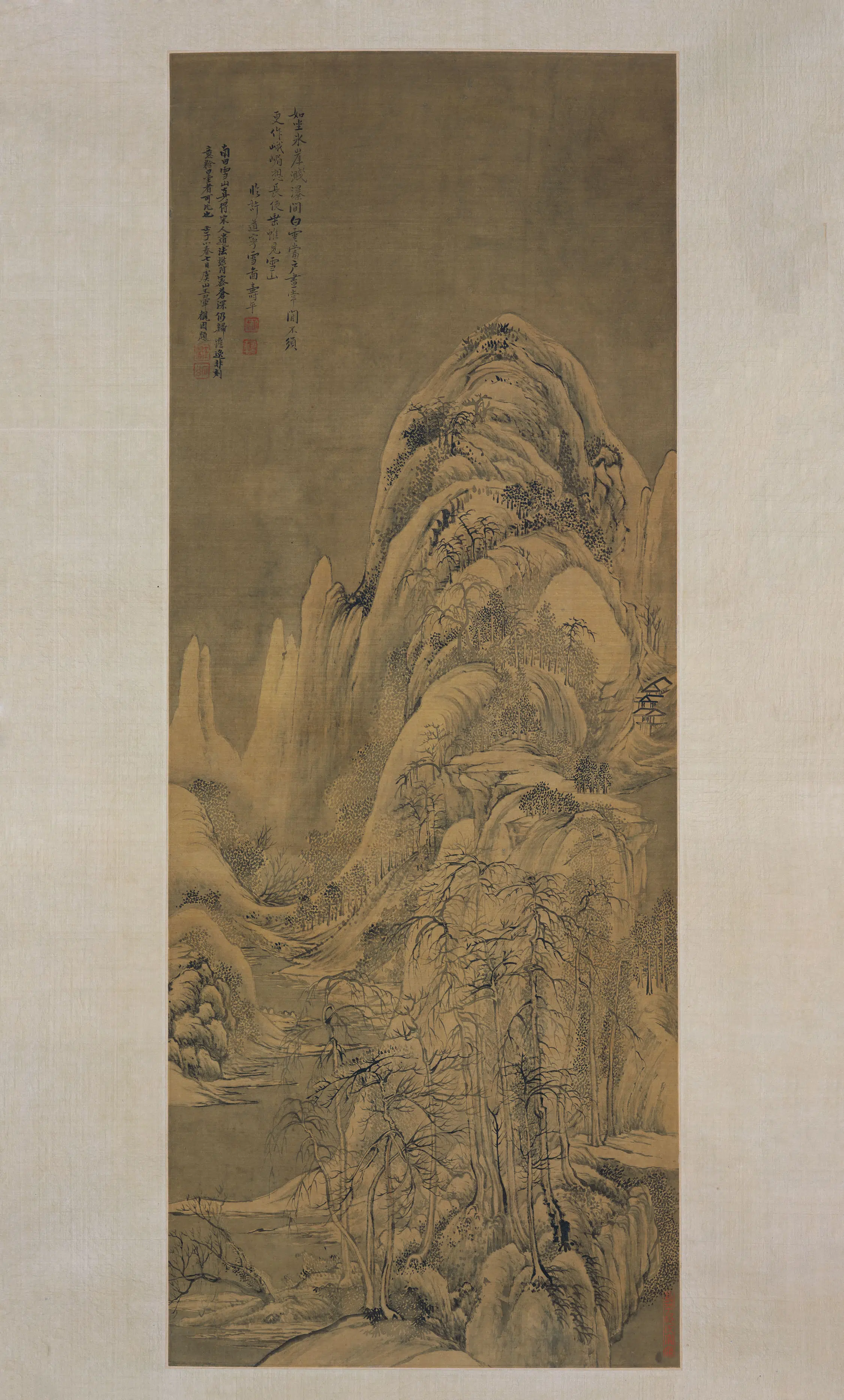 清代【恽寿平】《雪山图轴》