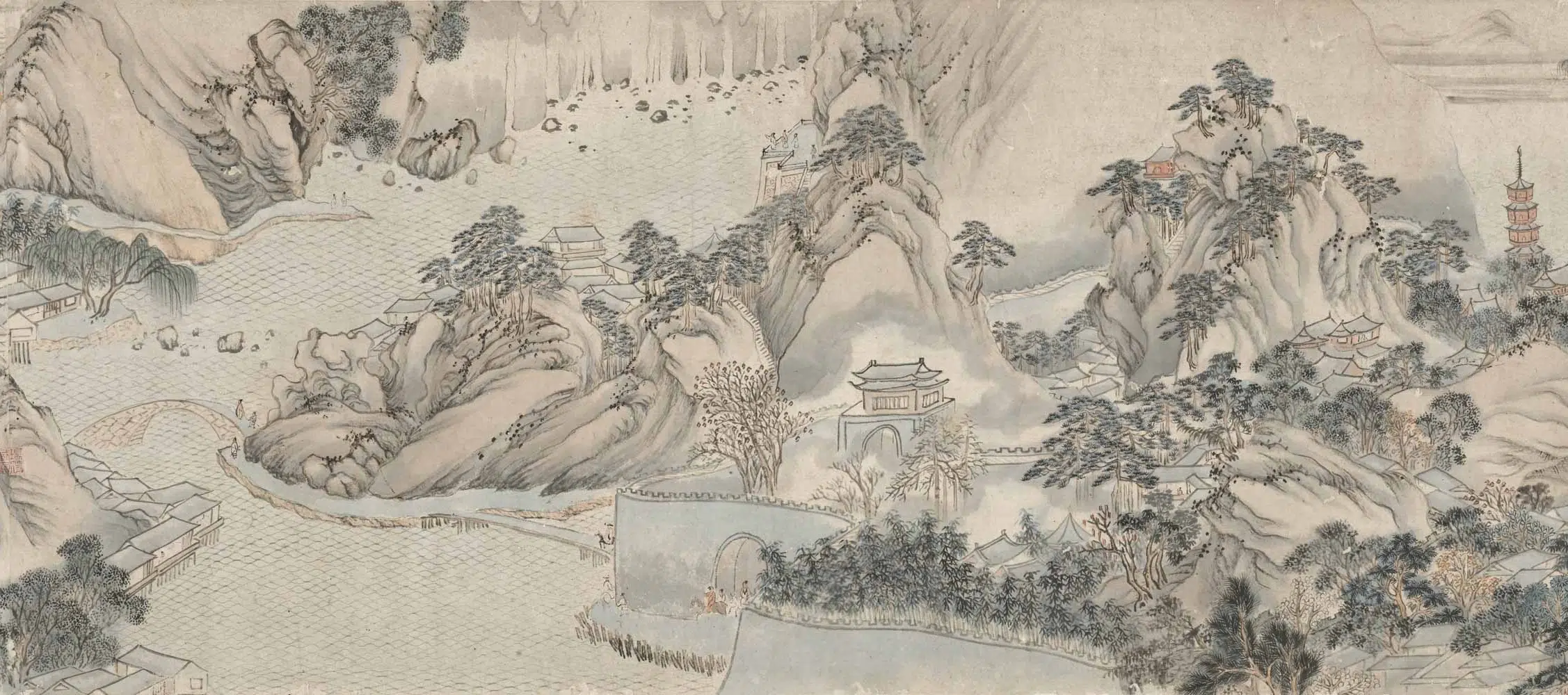 明朝【魏之璜】《千岩竞秀图卷》 第3张 明朝【魏之璜】《千岩竞秀图卷》 第3张