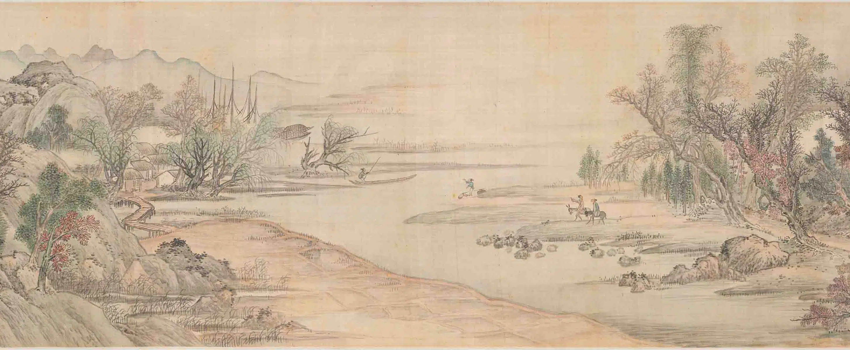 清代【王槩（王概）】《秋帆旷揽图卷》 第4张