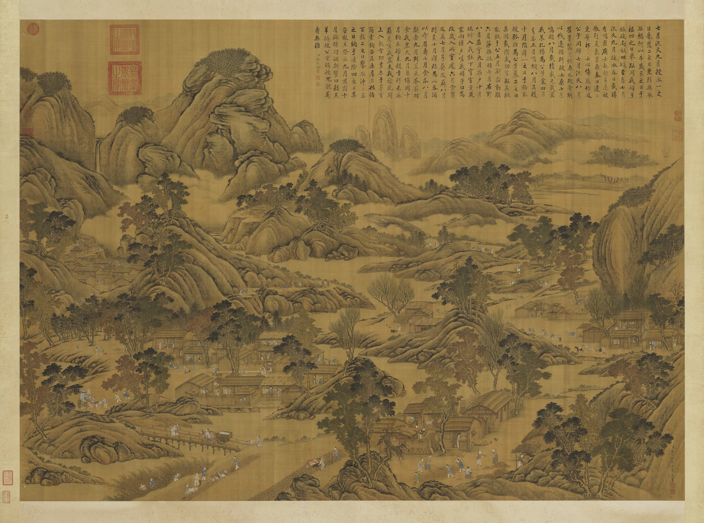 清代【唐岱】《沈源合笔豳风图》