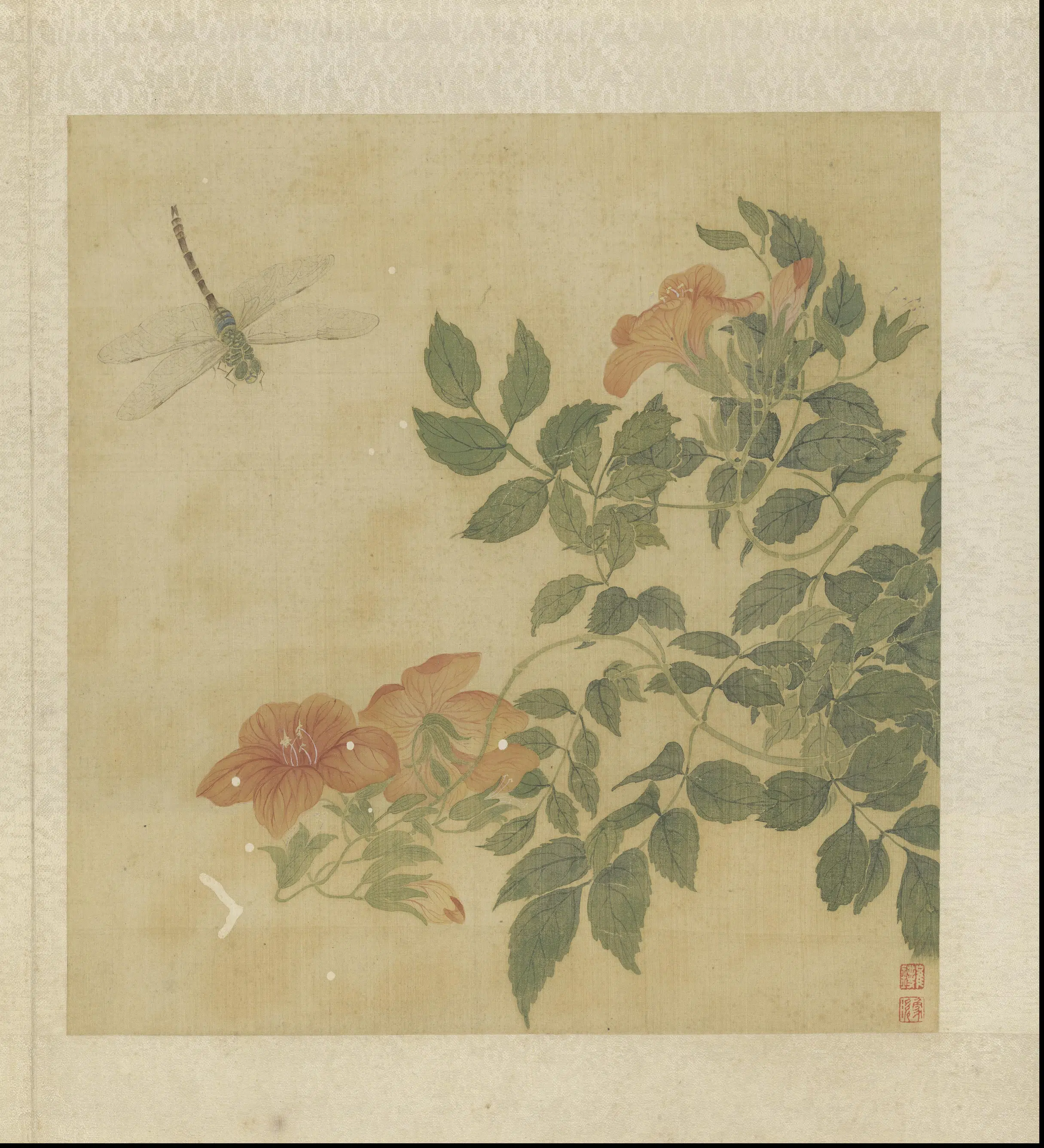 清代【崔鏏】《花卉草虫图册》