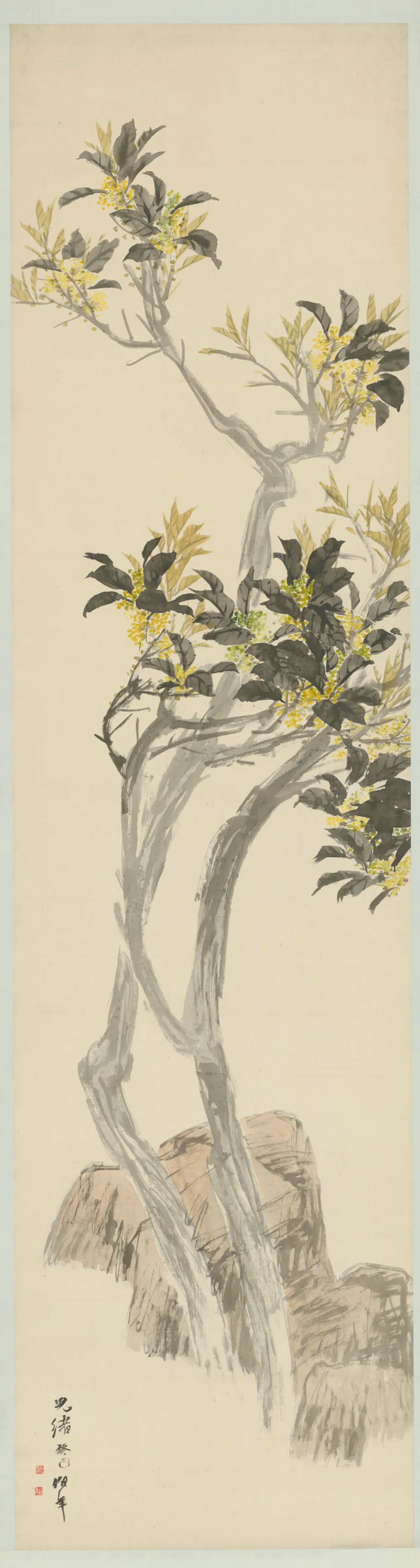 清代【任颐】《桂花轴》