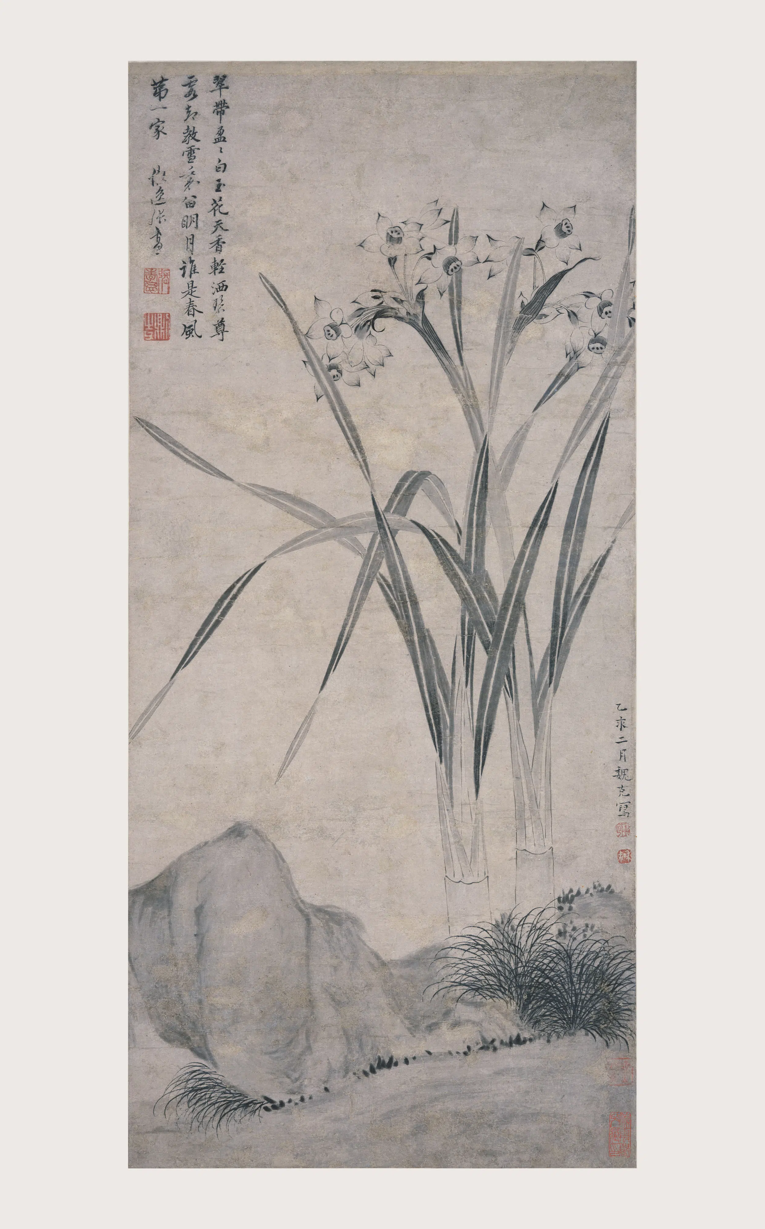明朝【魏克（魏之克）】《水仙图轴》