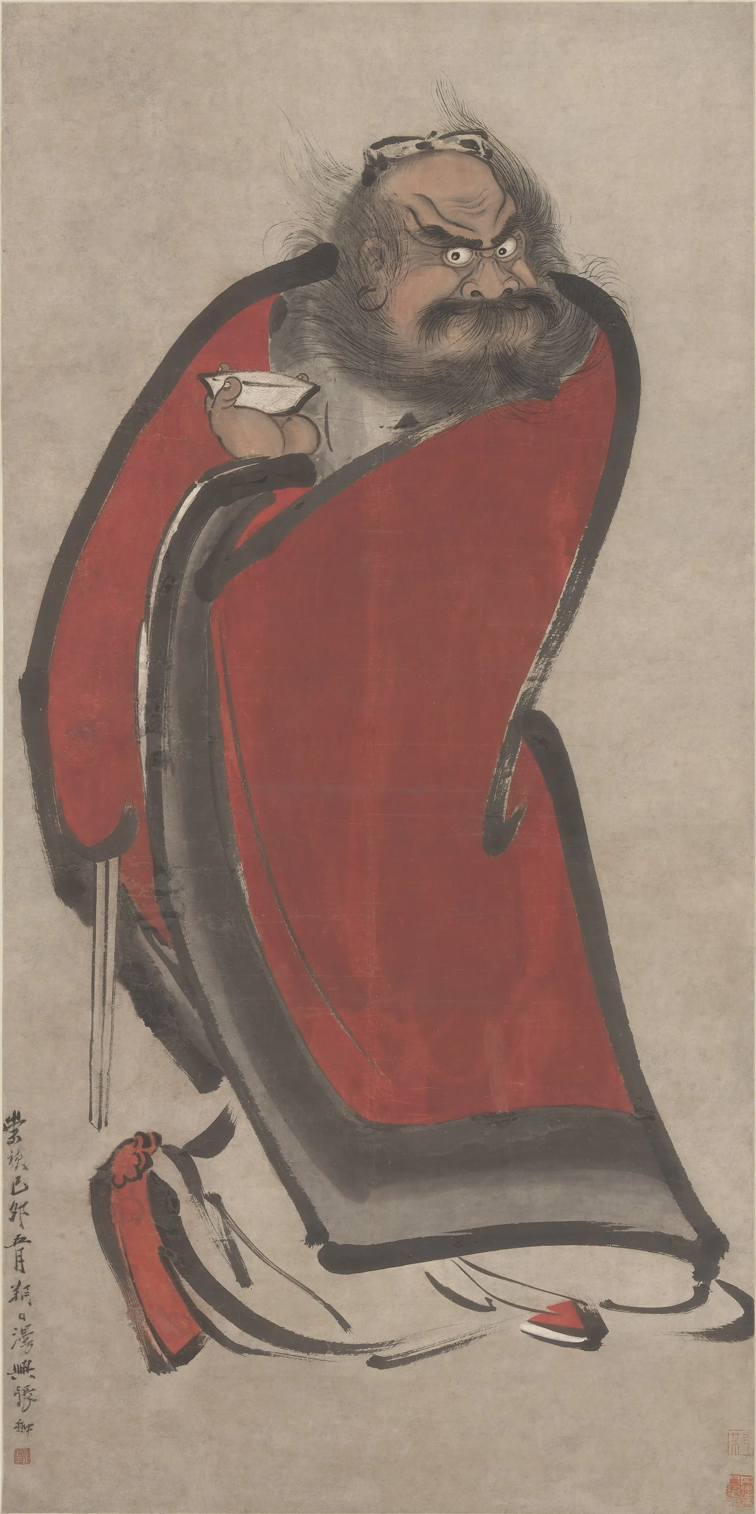 明朝【张翀】《张天师像图轴》