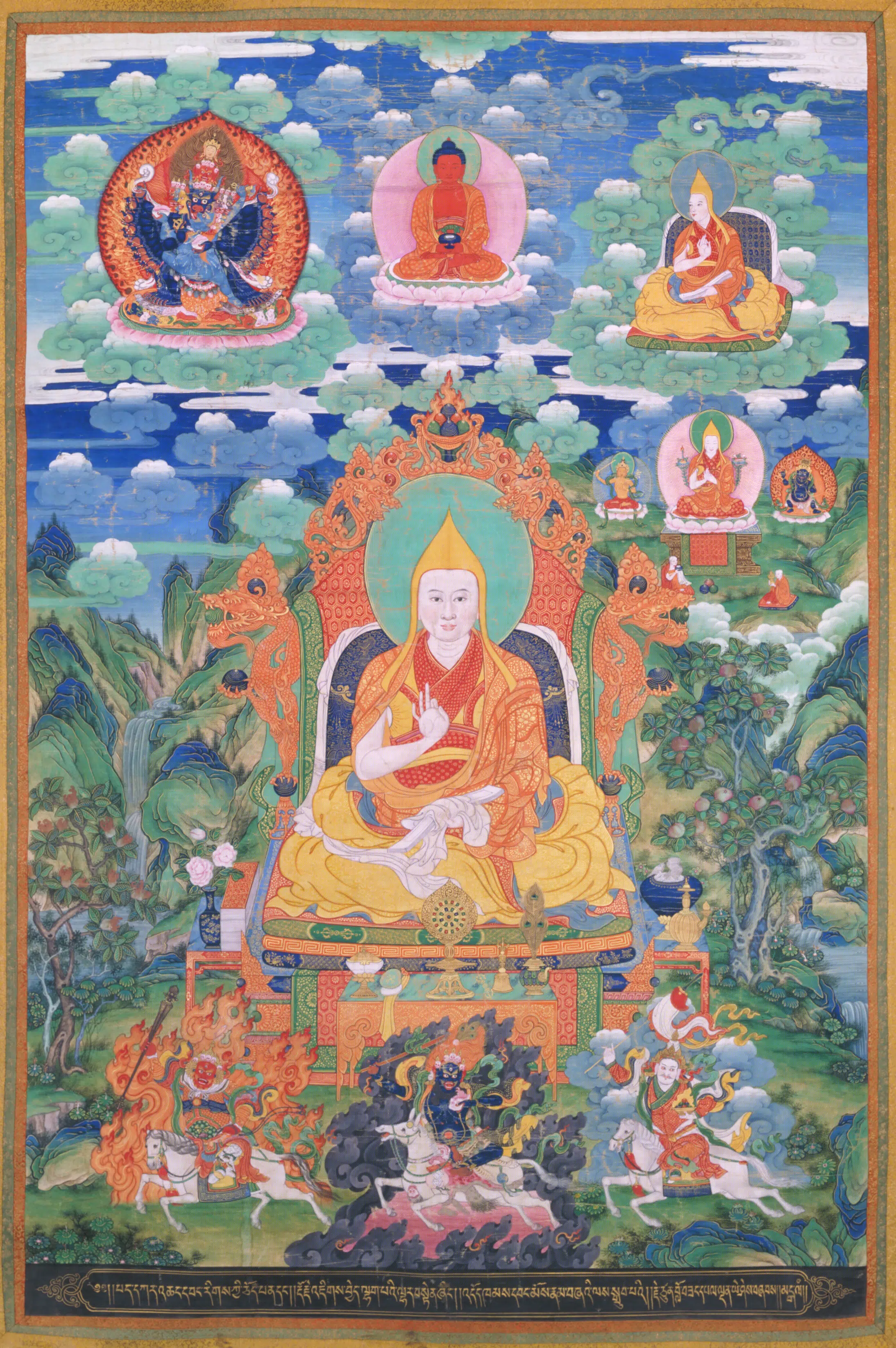 清代【清人】《画六世班禅洛桑巴丹益西像轴》 第1张