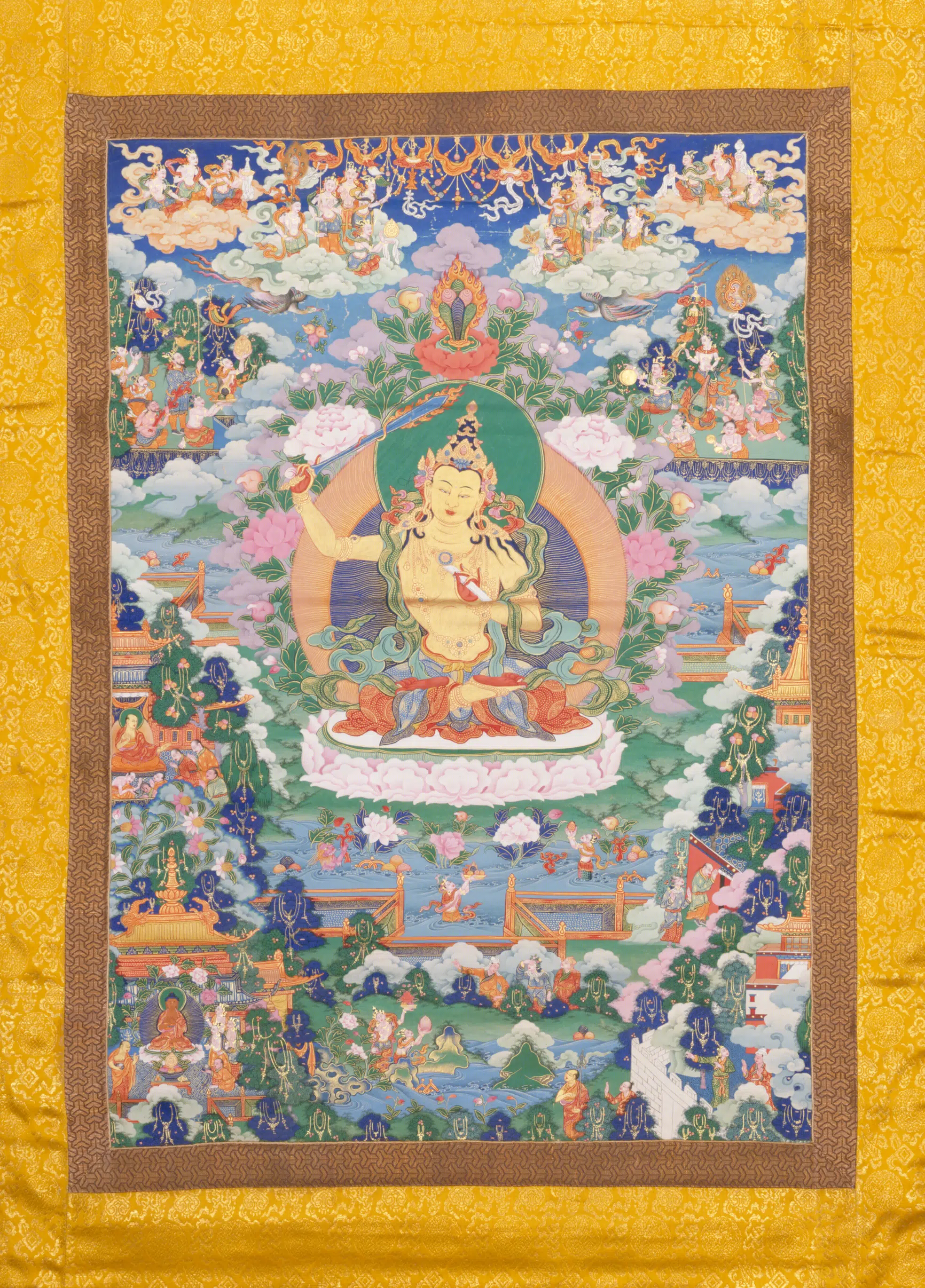 清代【清人】《文殊菩萨像轴-4》 第1张