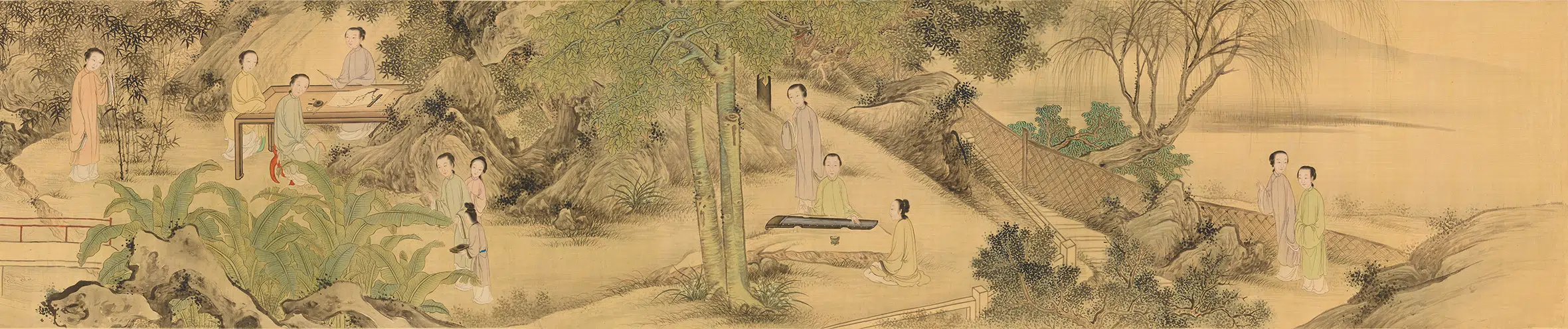 清代【尤诏】《汪恭合画随园女弟子图卷》