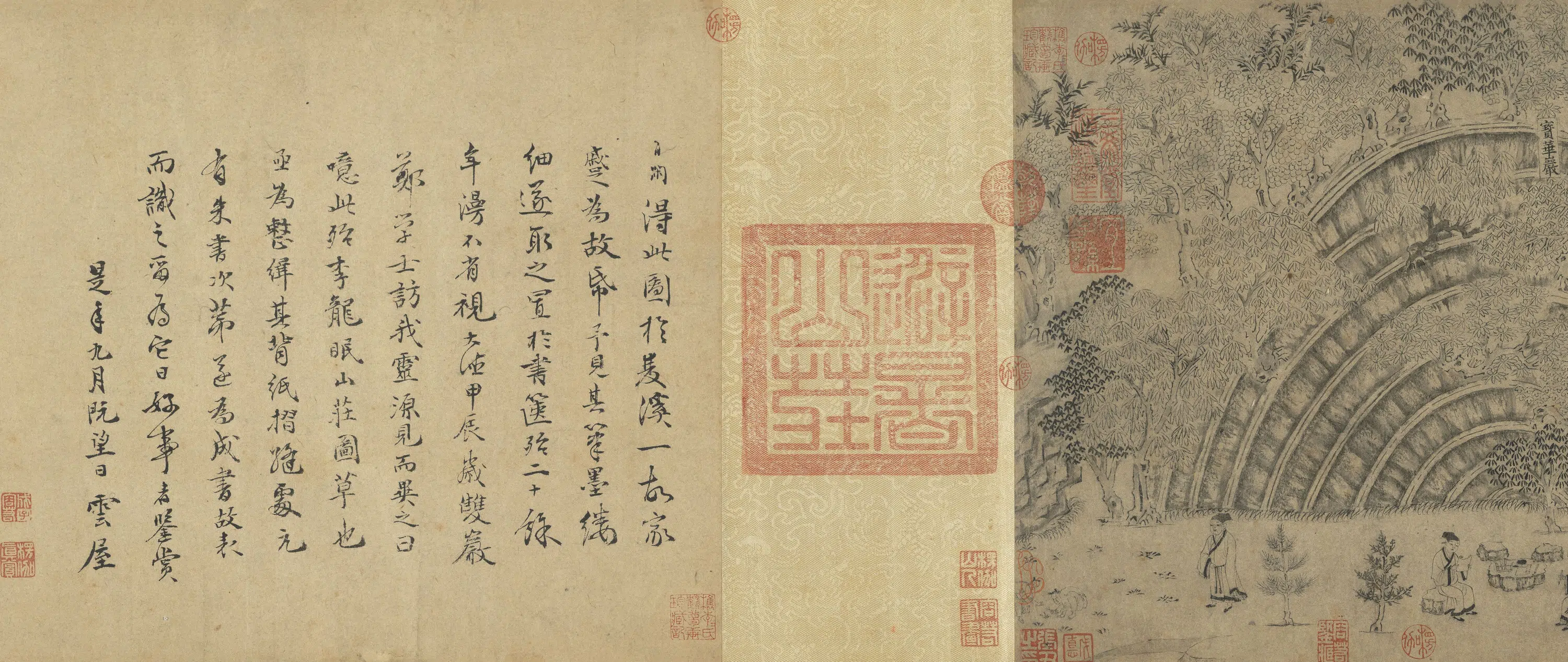 北宋【李公麟】《龙眠山庄图卷》 第4张 北宋【李公麟】《龙眠山庄图卷》 第4张