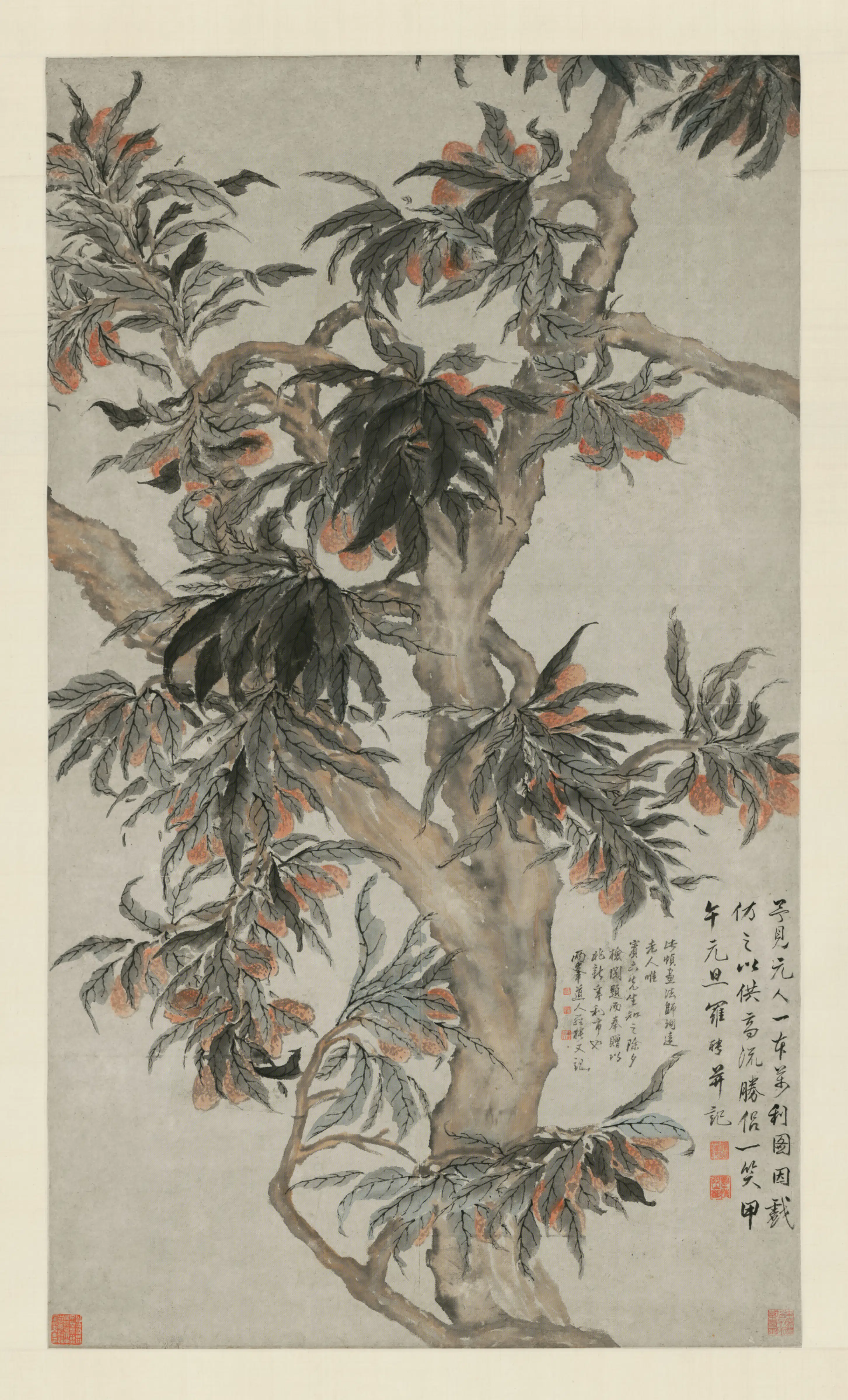 清代【罗聘】《荔枝图轴》 第1张 清代【罗聘】《荔枝图轴》 第1张