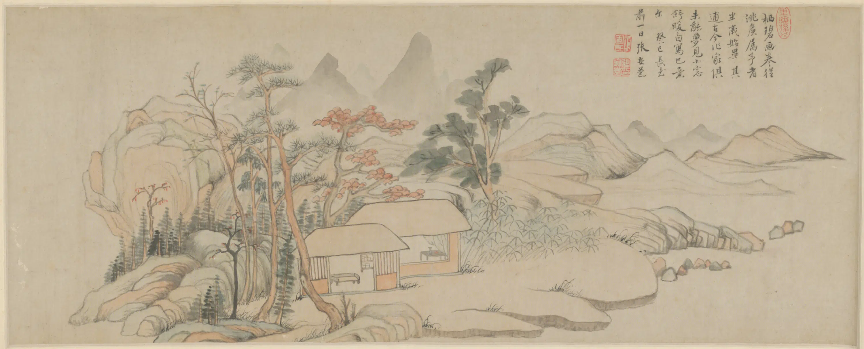 明朝【张安苞】《山水卷》