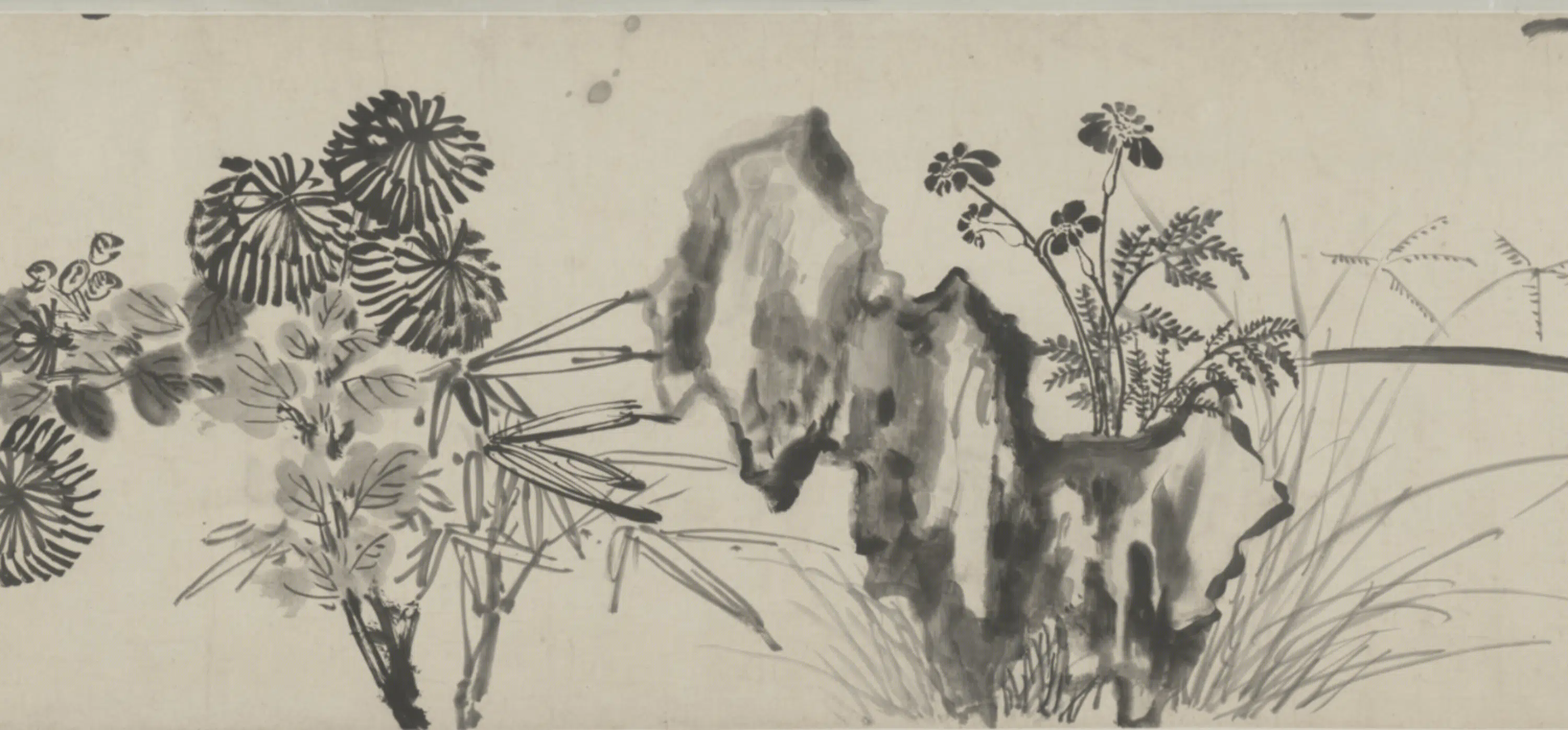明朝【王铎】《墨花卷》 第2张