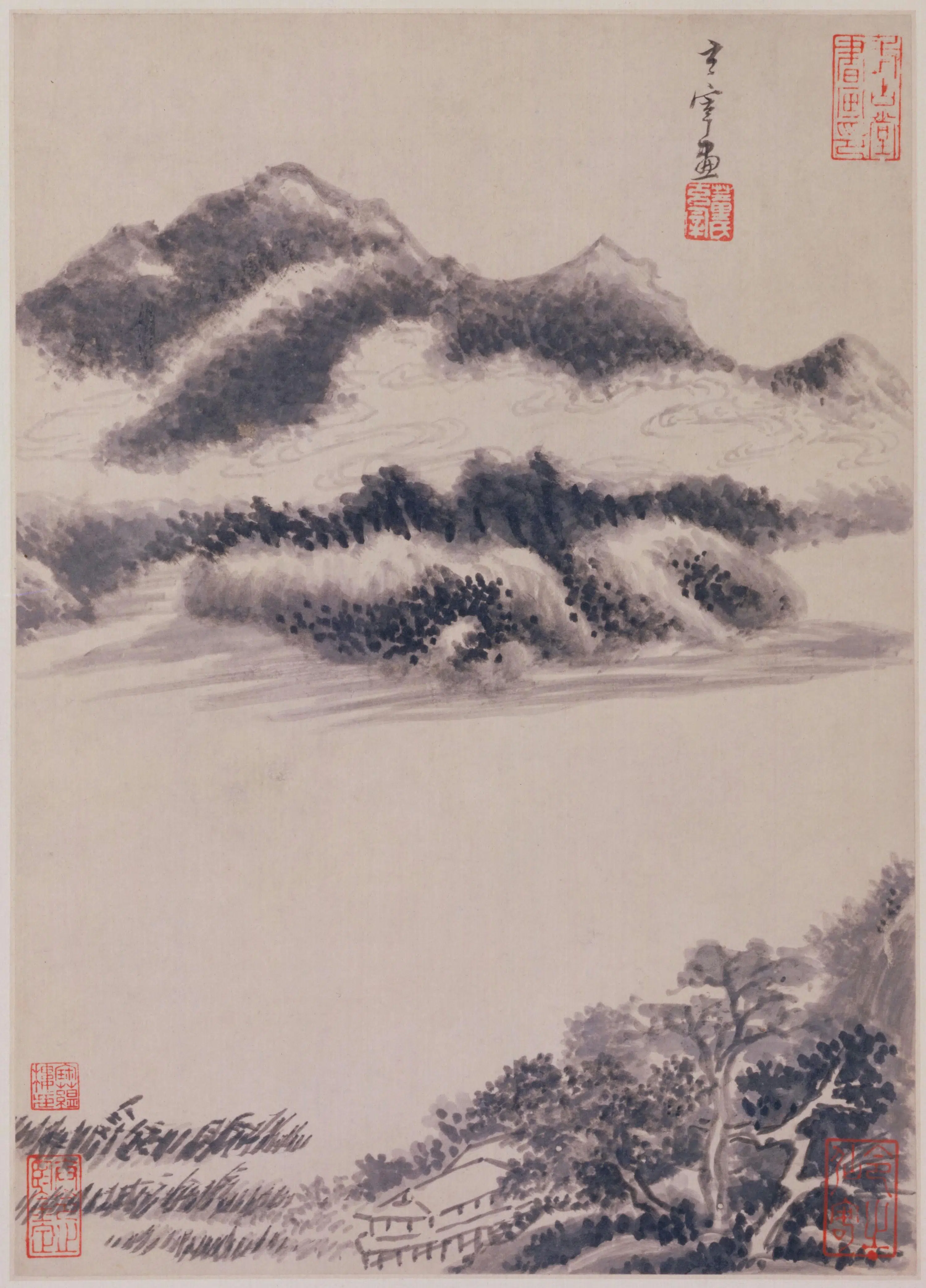 明朝【董其昌】《山水图册（8开）》 第3张