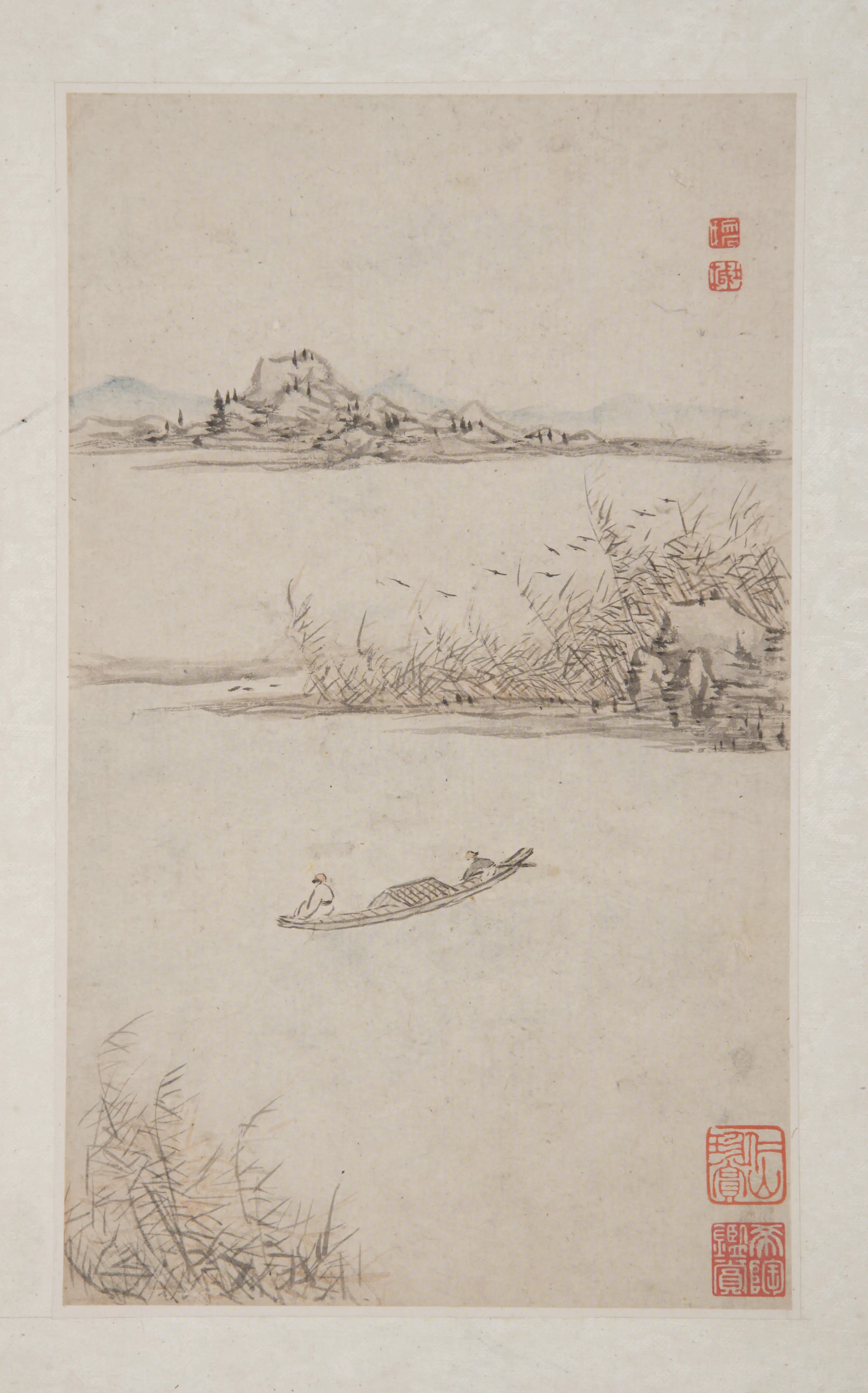 清代【程士桐】《明清诸家集锦册-山水页》