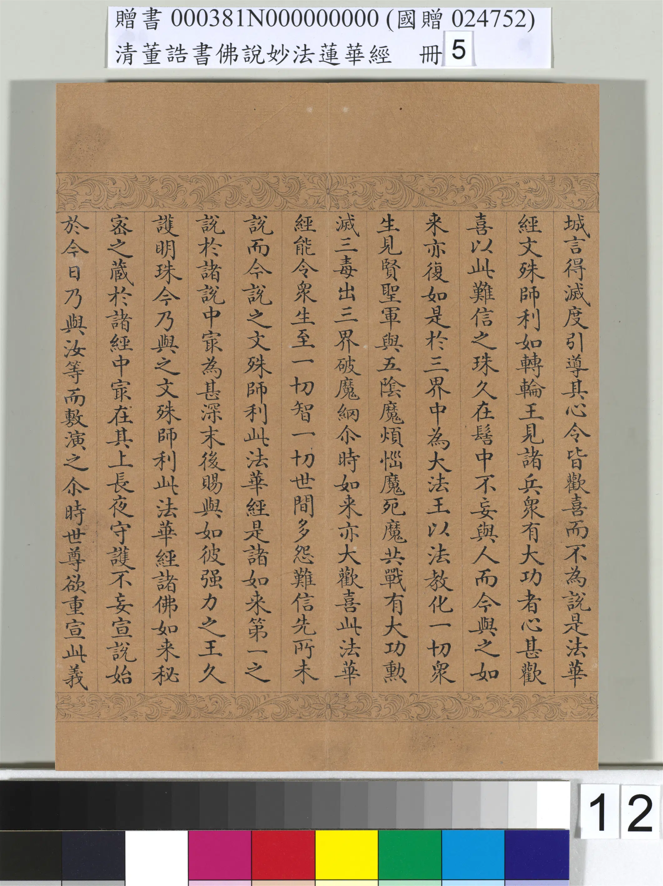 清代【董诰】《佛说妙法莲华经（五）册-52开》 第5张