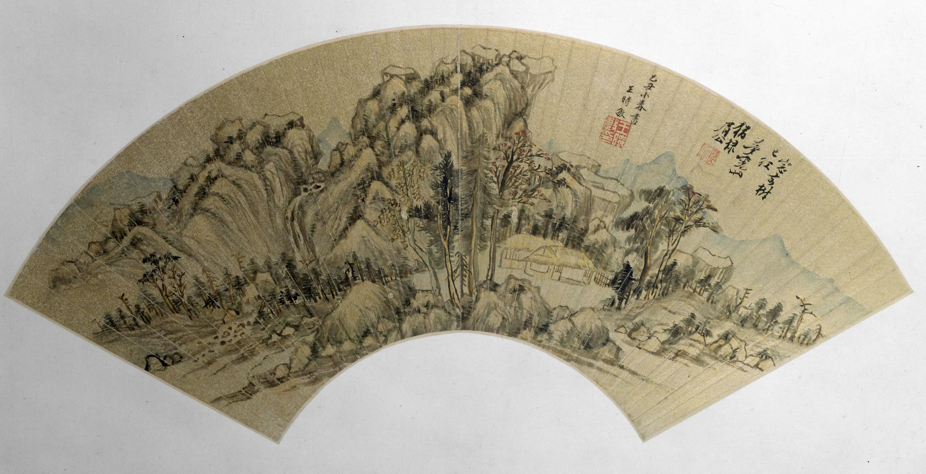 清代【王时敏】《山水图扇页》